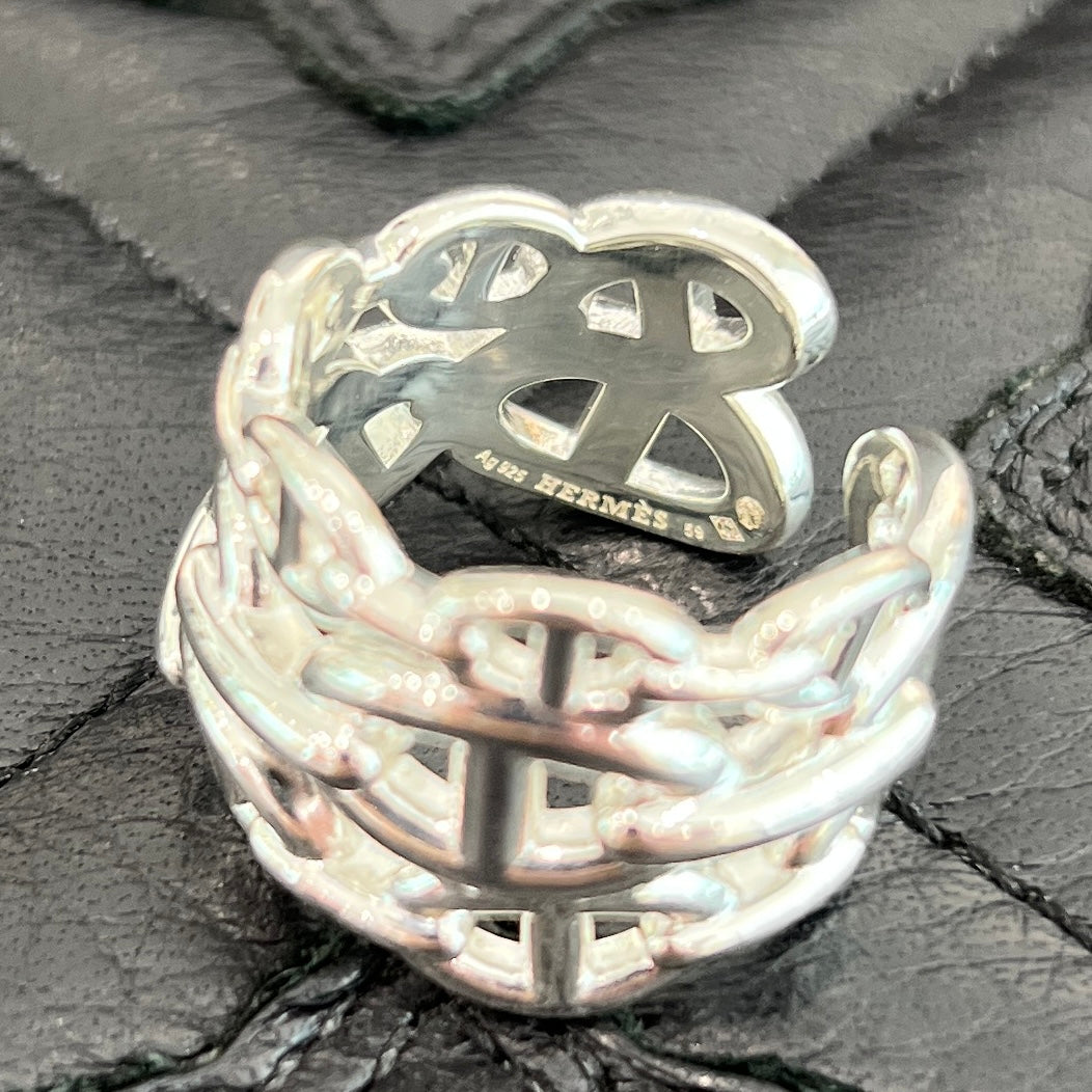 HERMES Chaine d'Ancre Anchaine GM Ring Size 18号 エルメス シェーヌダンクル アンシェネ GM リング サイズ18号