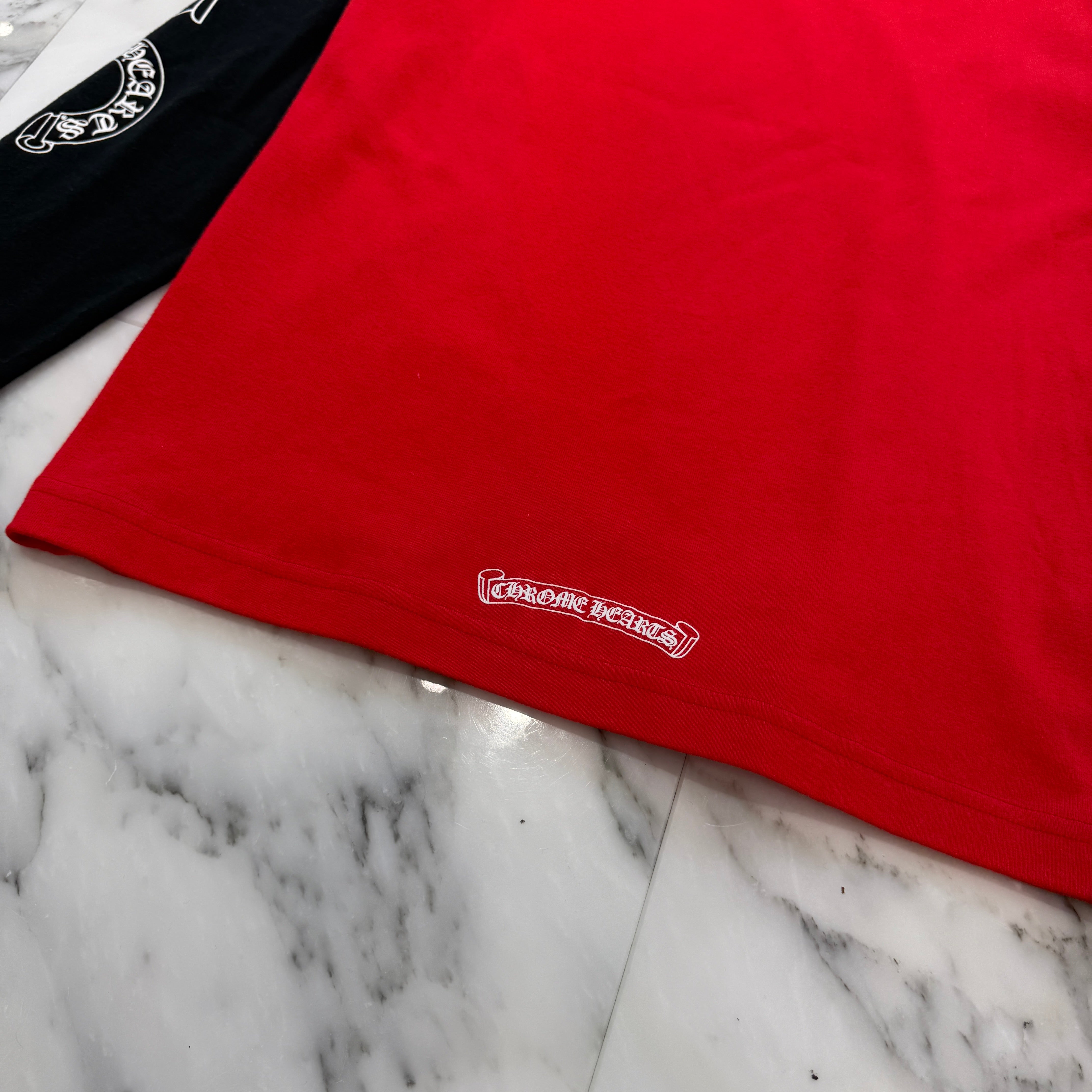 CHROME HEARTS Neck Logo Raglan Long Sleeve Tee Size M クロムハーツ ネックロゴ ラグランロングスリーブ Tシャツ サイズM