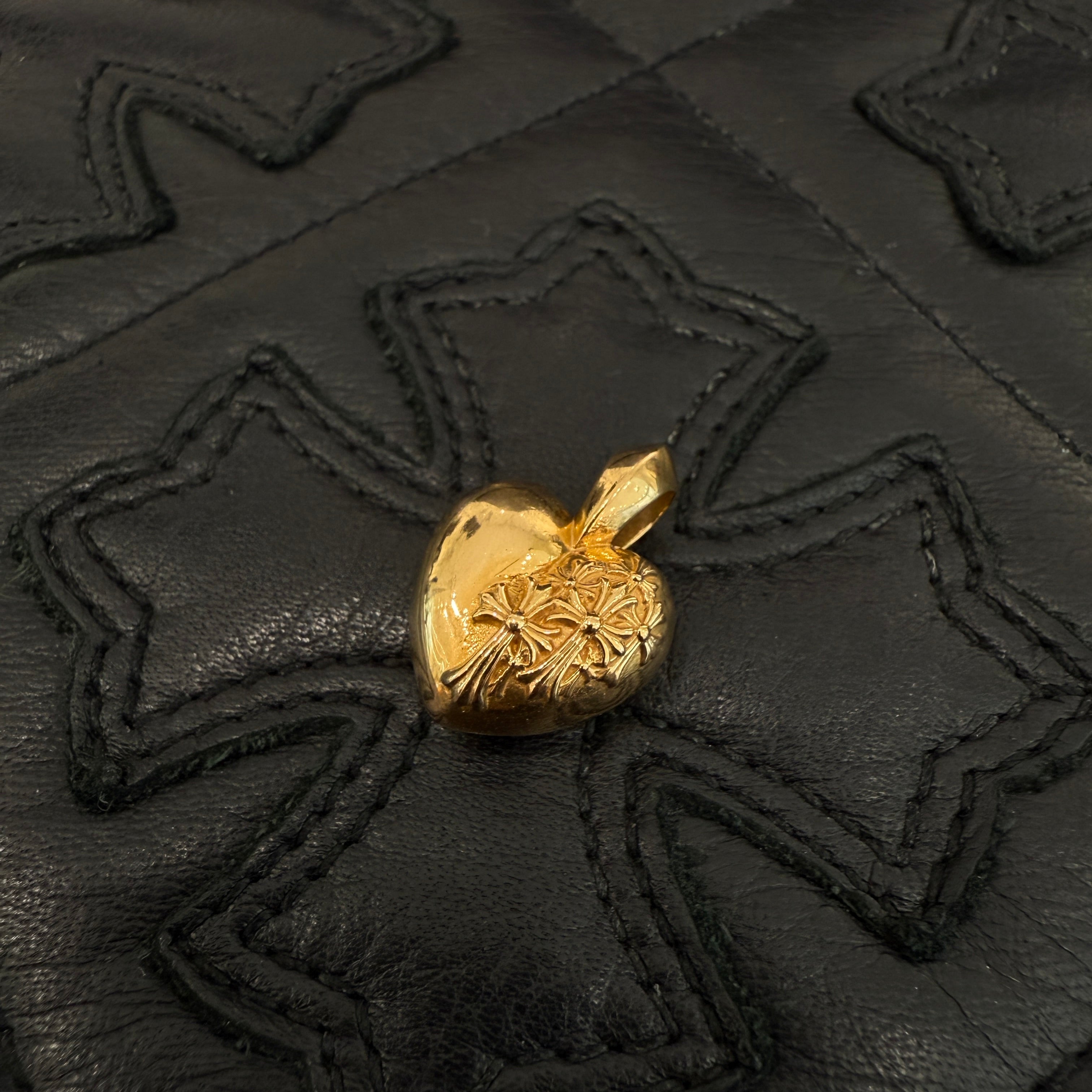 CHROME HEARTS 22K CEMETARY CROSS HEART Pendant Top クロムハーツ 22K セメタリークロス ハート ペンダントトップ