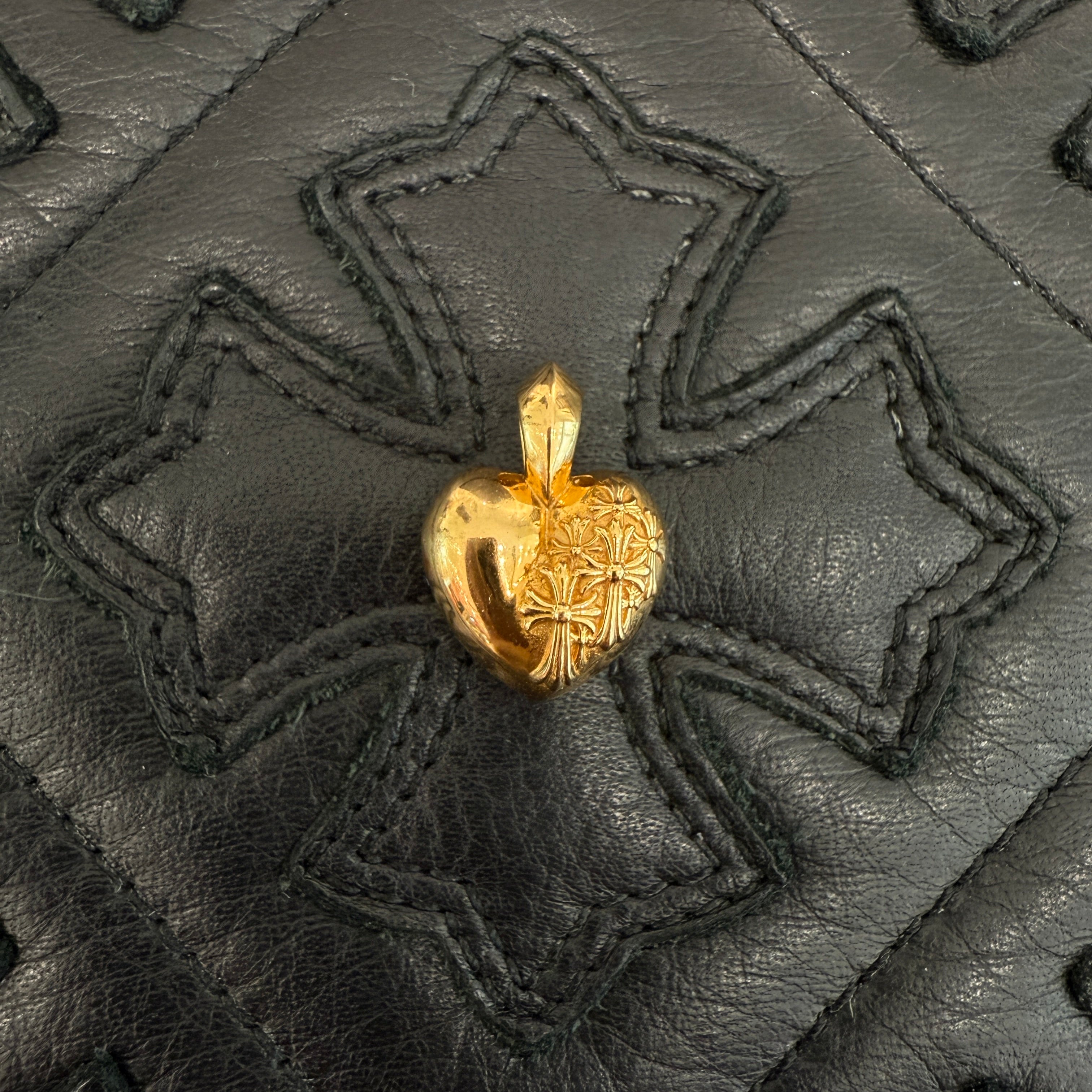 CHROME HEARTS 22K CEMETARY CROSS HEART Pendant Top クロムハーツ 22K セメタリークロス ハート ペンダントトップ