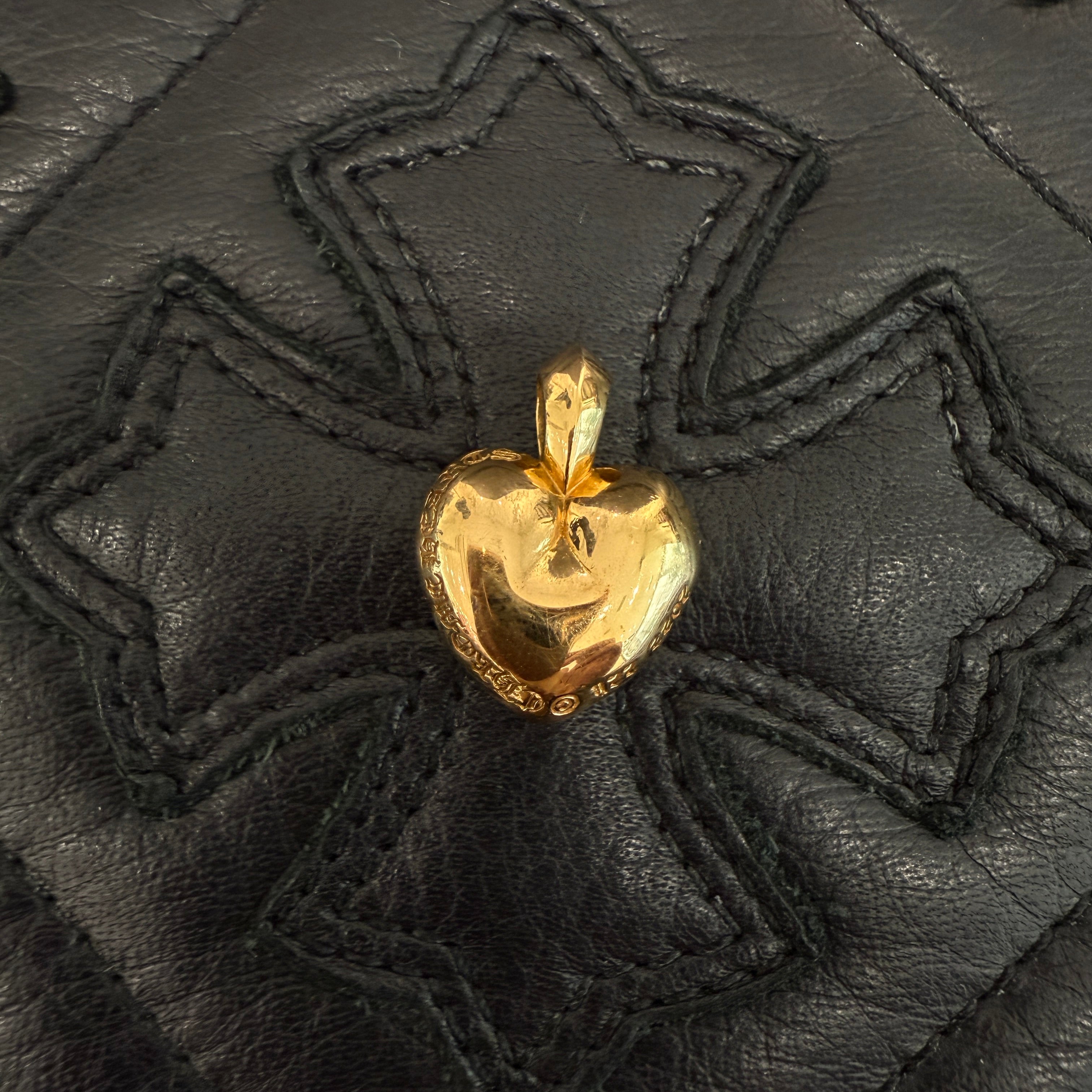 CHROME HEARTS 22K CEMETARY CROSS HEART Pendant Top クロム