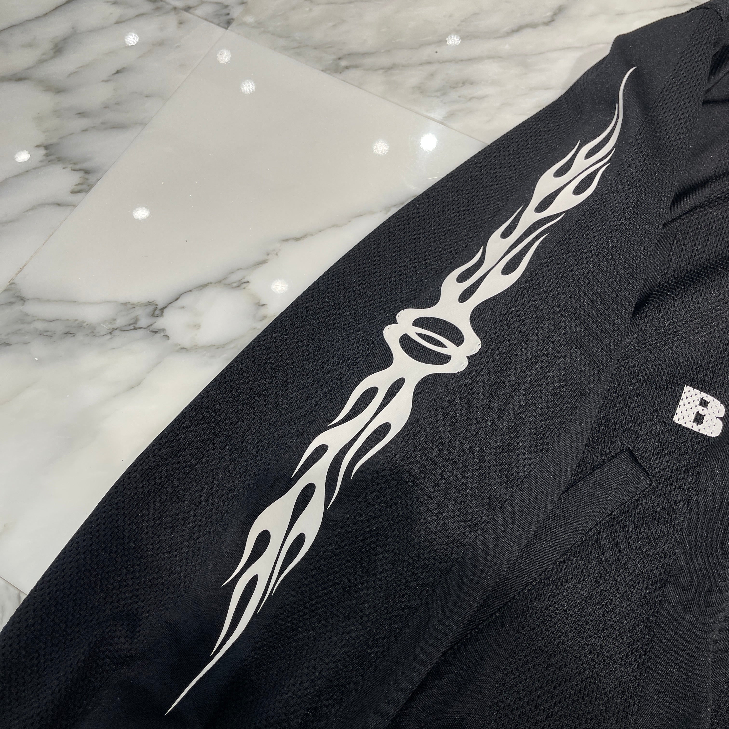 BALENCIAGA 2024AW Striped Mesh Track Jacket 794794 TQV38 Size XS バレンシアガ ストライプ メッシュトラックジャケット サイズXS