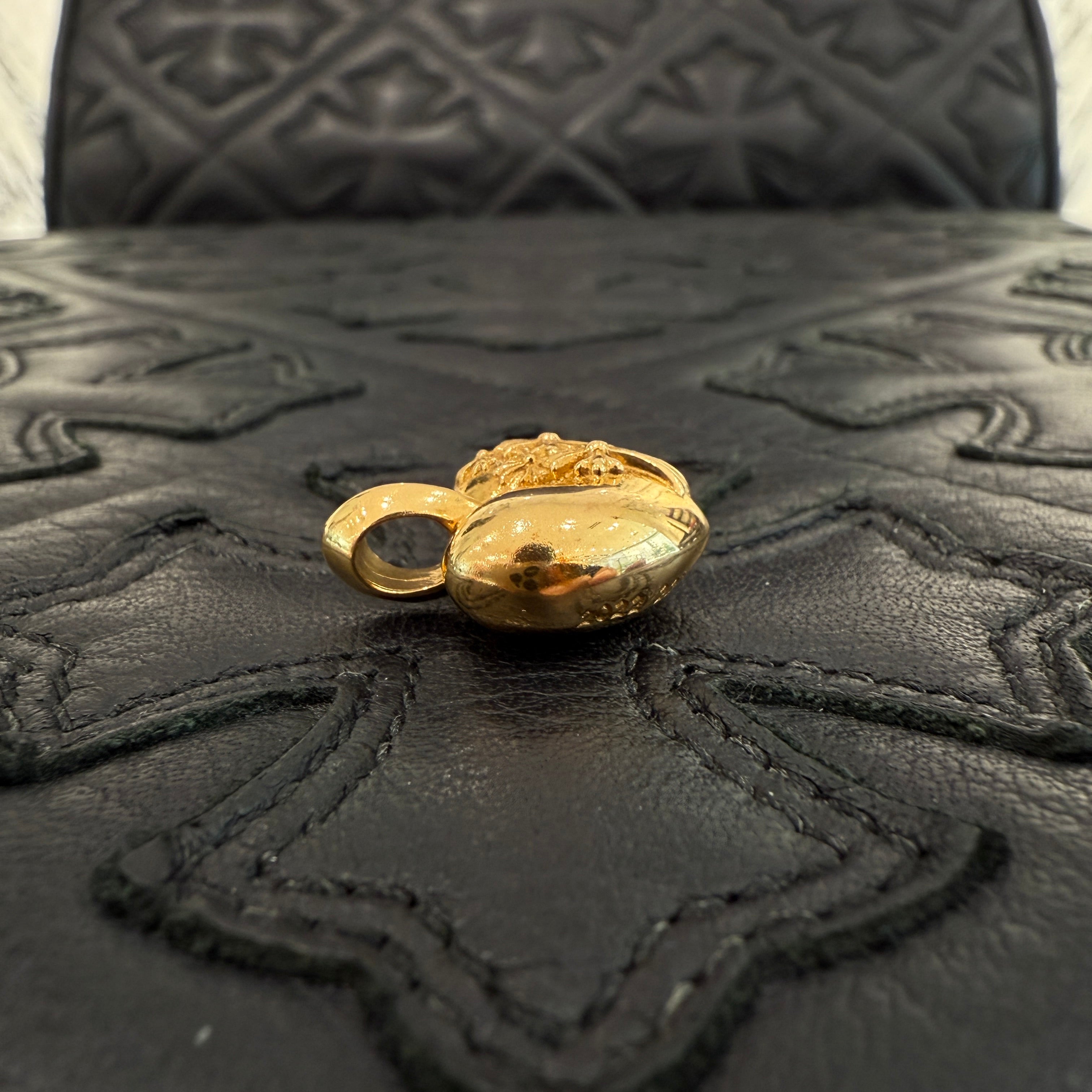 CHROME HEARTS 22K CEMETARY CROSS HEART Pendant Top クロム