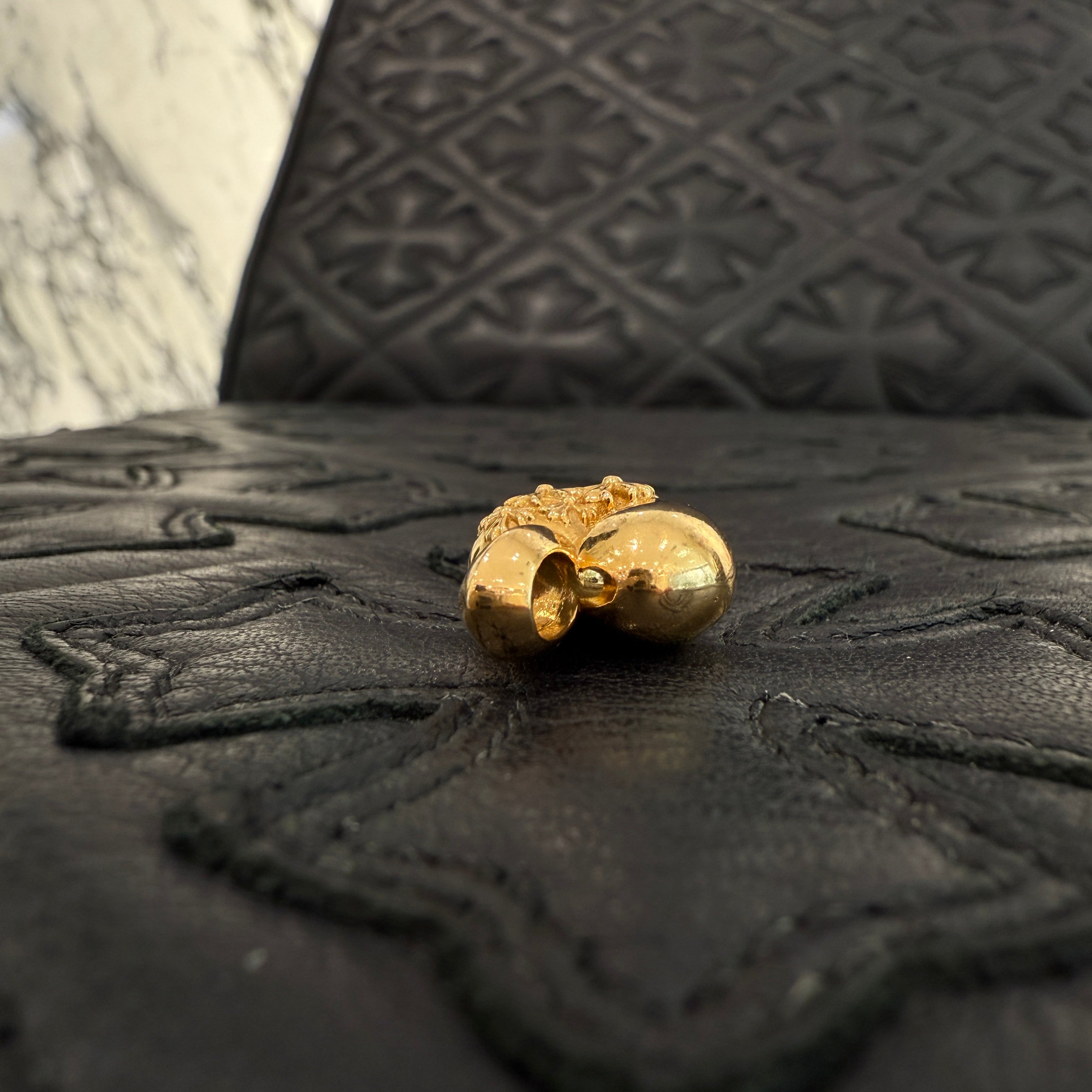 CHROME HEARTS 22K CEMETARY CROSS HEART Pendant Top クロムハーツ 22K セメタリークロス ハート ペンダントトップ