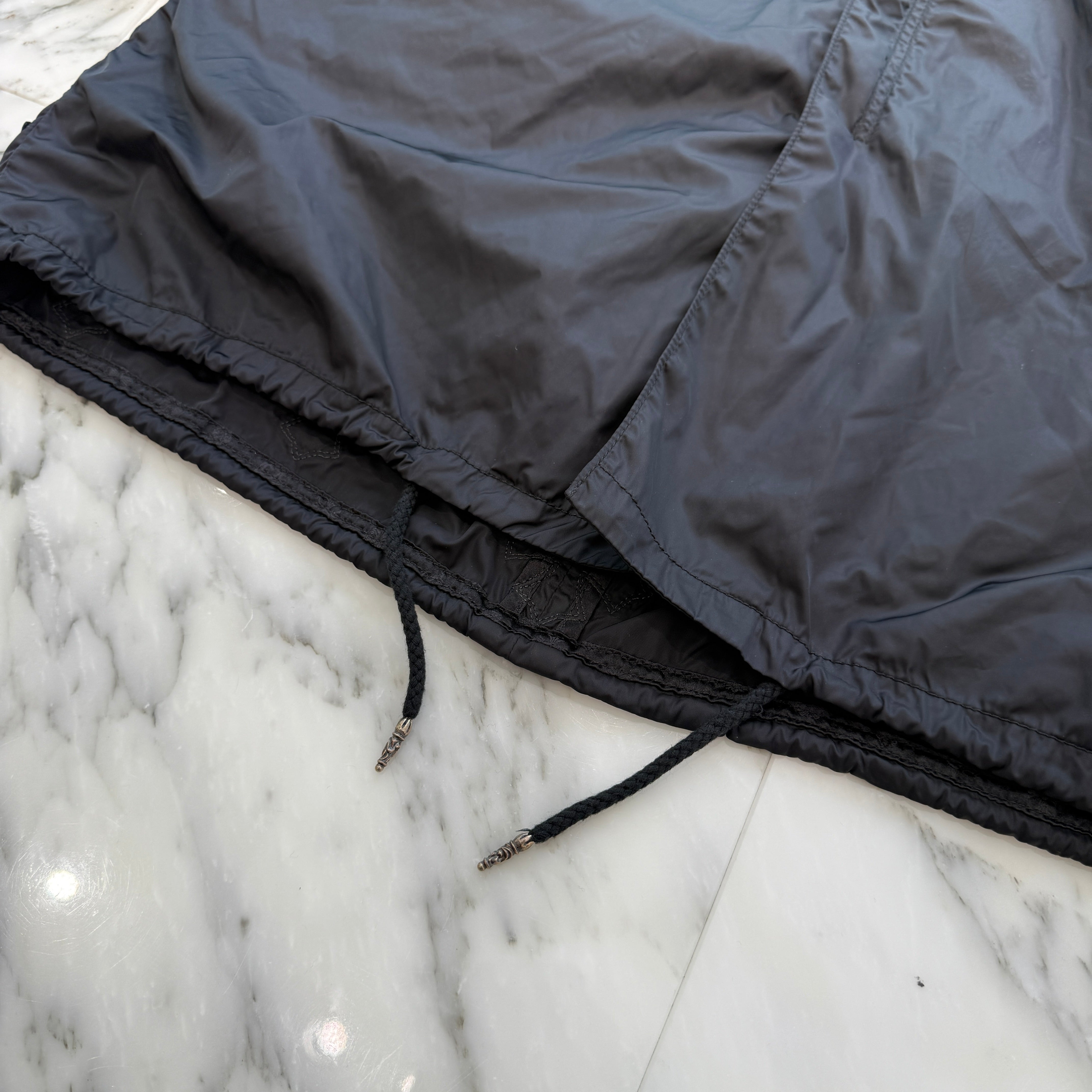 CHROME HEARTS Y NOT PUDDLES Cemetery Cross Leather Patch Zip-Up Nylon Hooded Coat Size M クロムハーツ ワイノット パドルズ セメタリークロス レザーパッチ ジップアップ ナイロン フーデッド コート サイズM