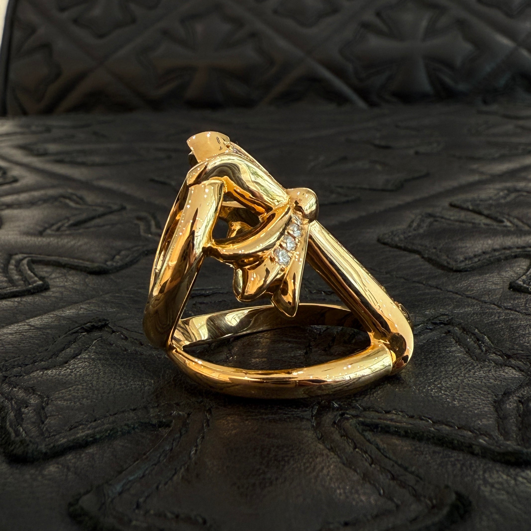 CHROME HEARTS 22K Infinity CRS Ring Pave Diamond Size 14.5号 クロムハーツ 22K インフィニティークロス リング パヴェ ダイヤモンド サイズ14.5号