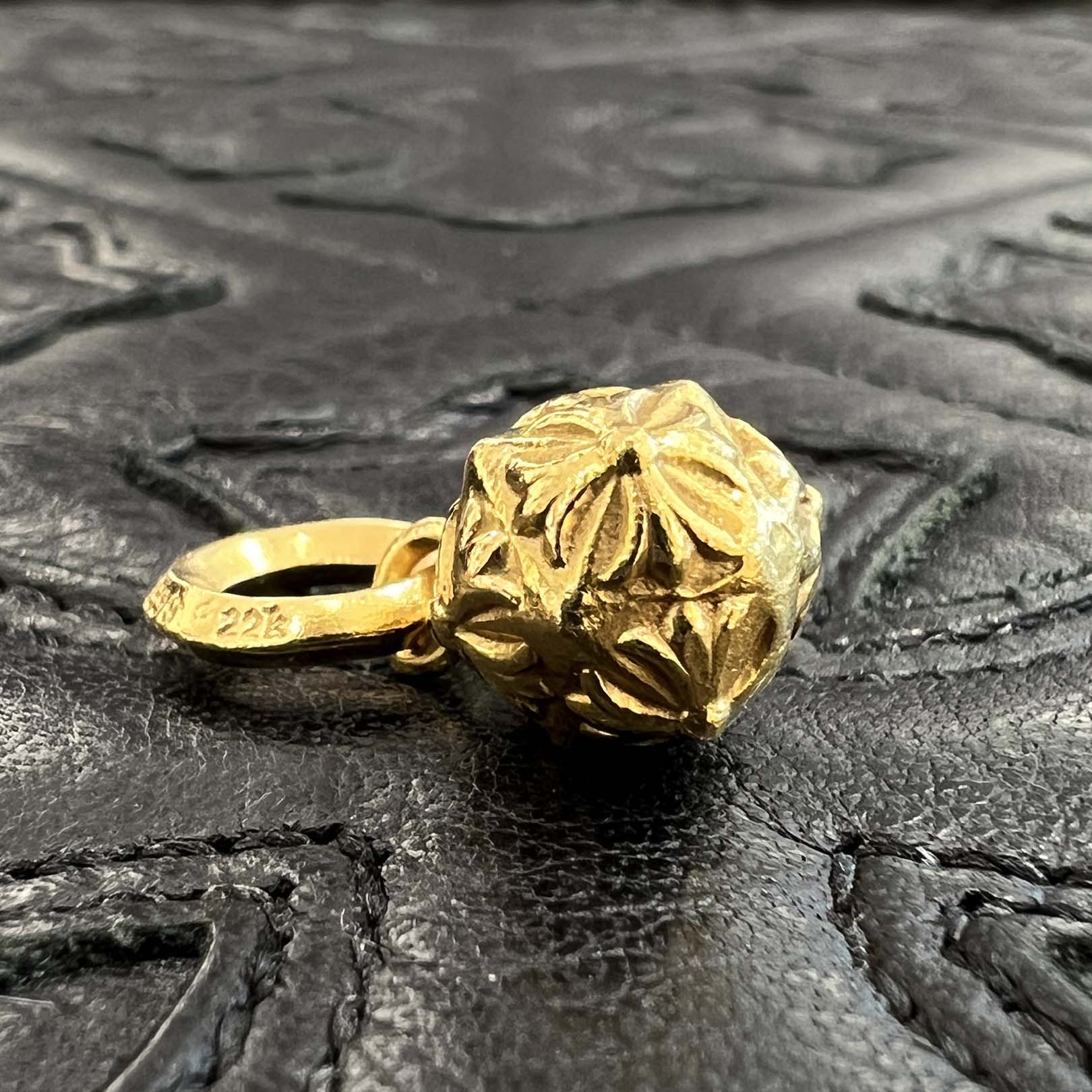 CHROME HEARTS 22K PYRAMID PLUS Ball Pendant Top クロムハーツ 22K ピラミッドプラスボール ペンダントトップ