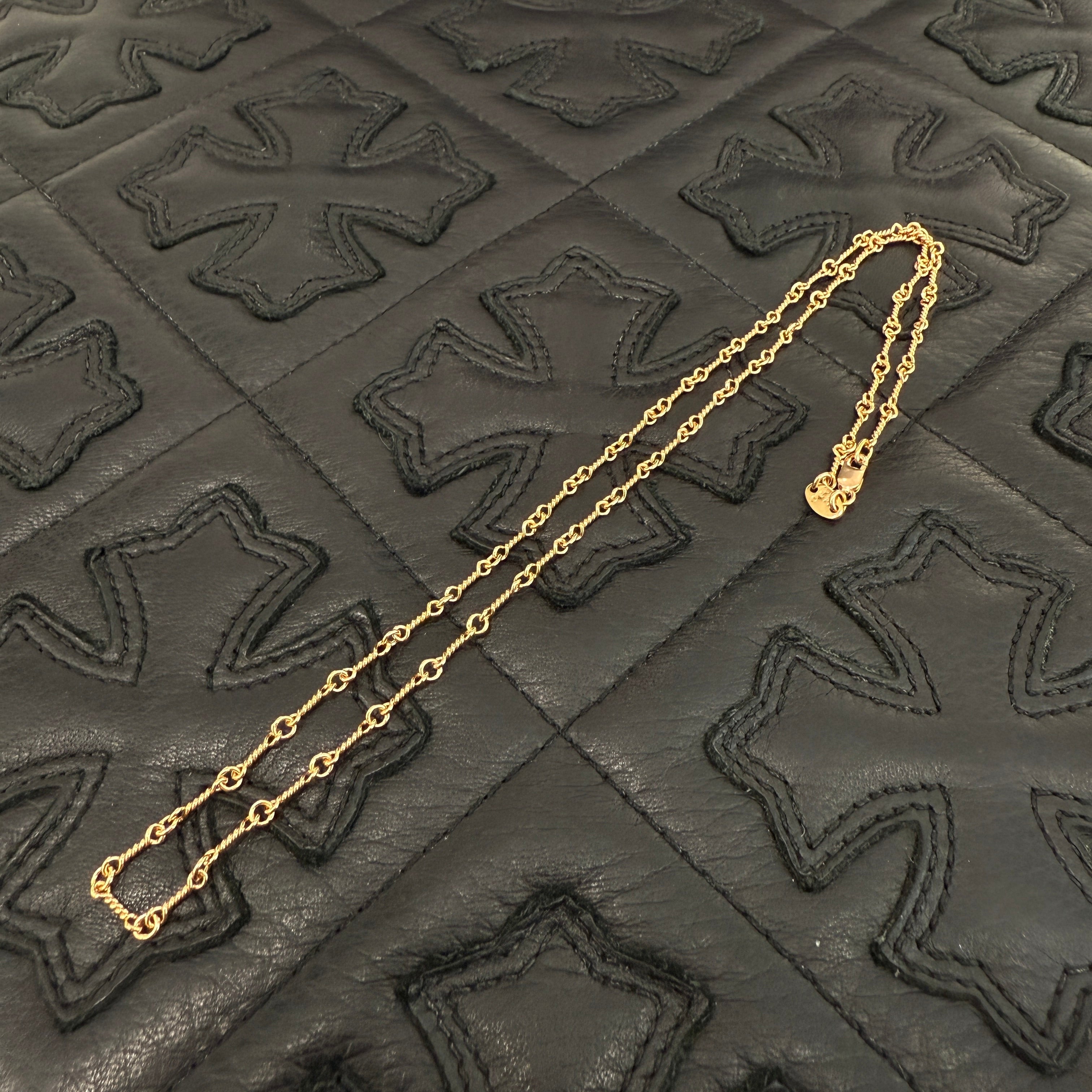 CHROME HEARTS 22K Twist Chain Necklace Size 18 Inch クロムハーツ 22K ツイストチェーン ネックレス サイズ18インチ