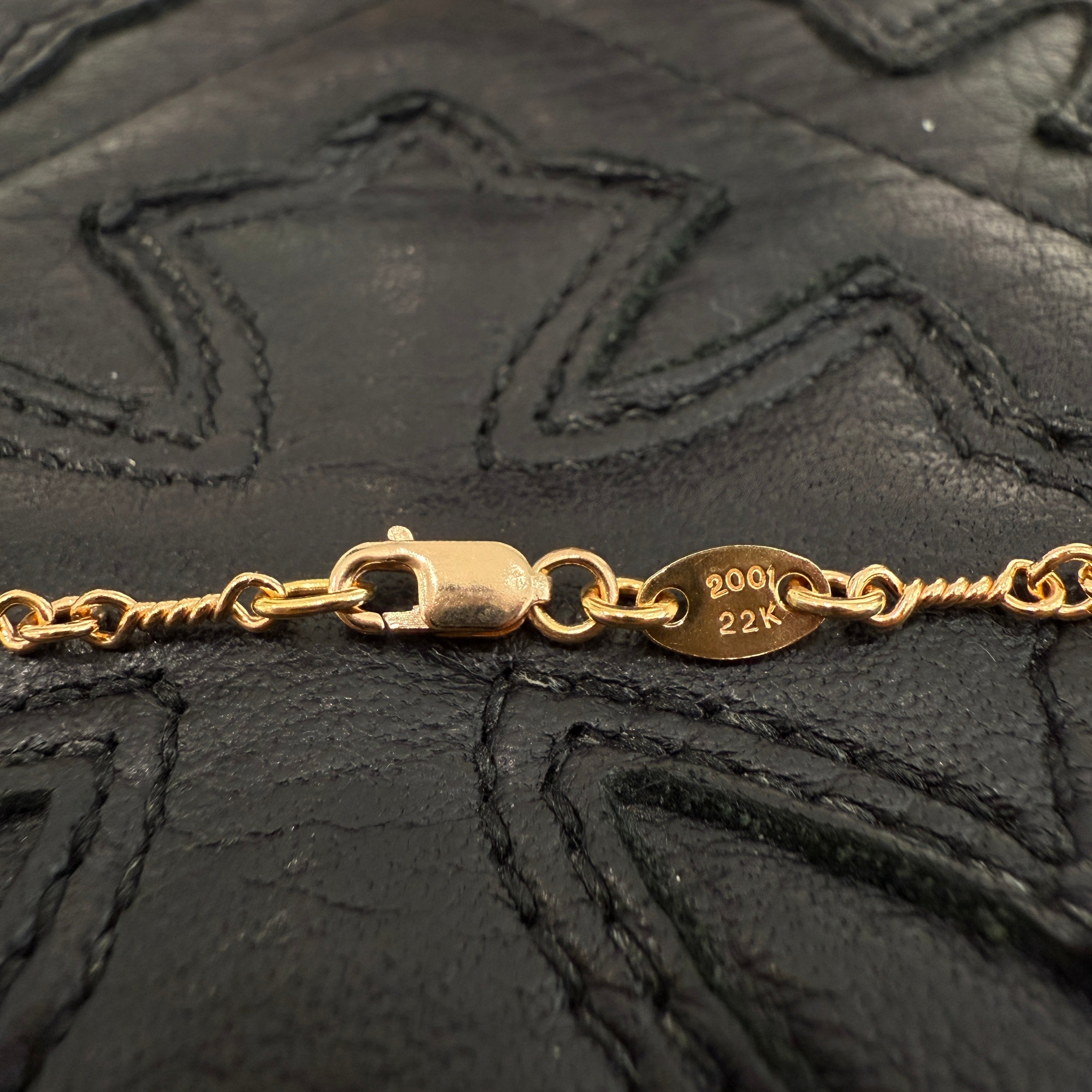 CHROME HEARTS 22K Twist Chain Necklace Size 18 Inch クロムハーツ 22K ツイストチェーン ネックレス サイズ18インチ