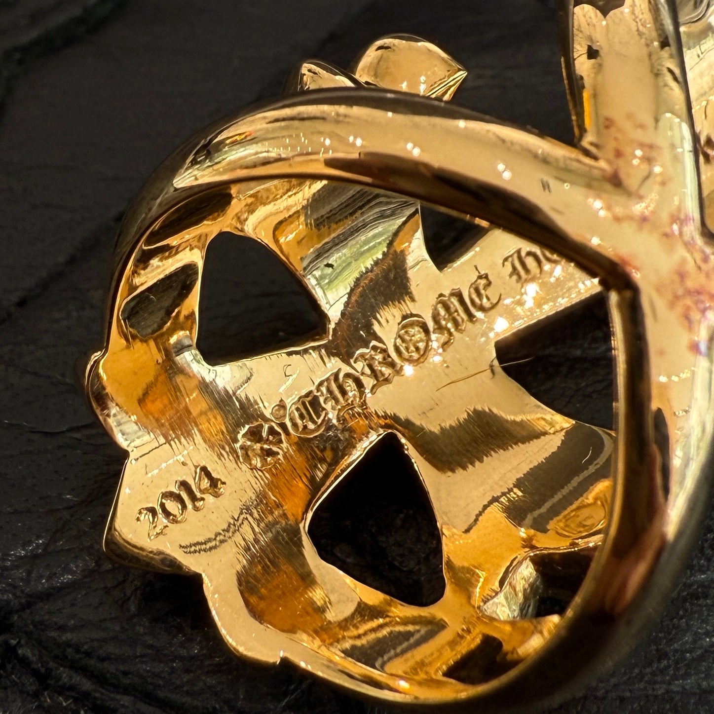 CHROME HEARTS 22K Infinity CRS Ring Pave Diamond Size 14.5号