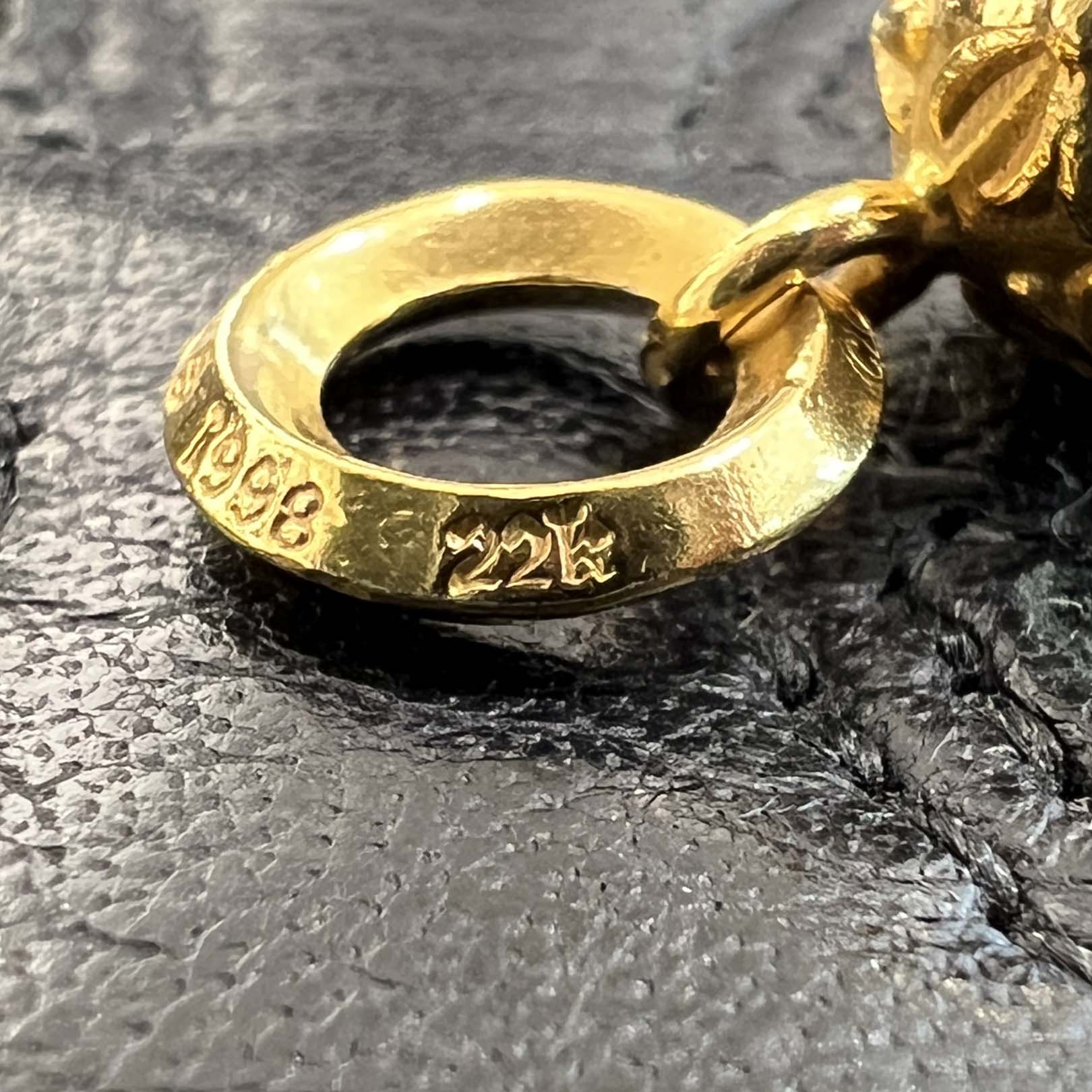 CHROME HEARTS 22K PYRAMID PLUS Ball Pendant Top クロムハーツ 22K ピラミッドプラスボール ペンダントトップ