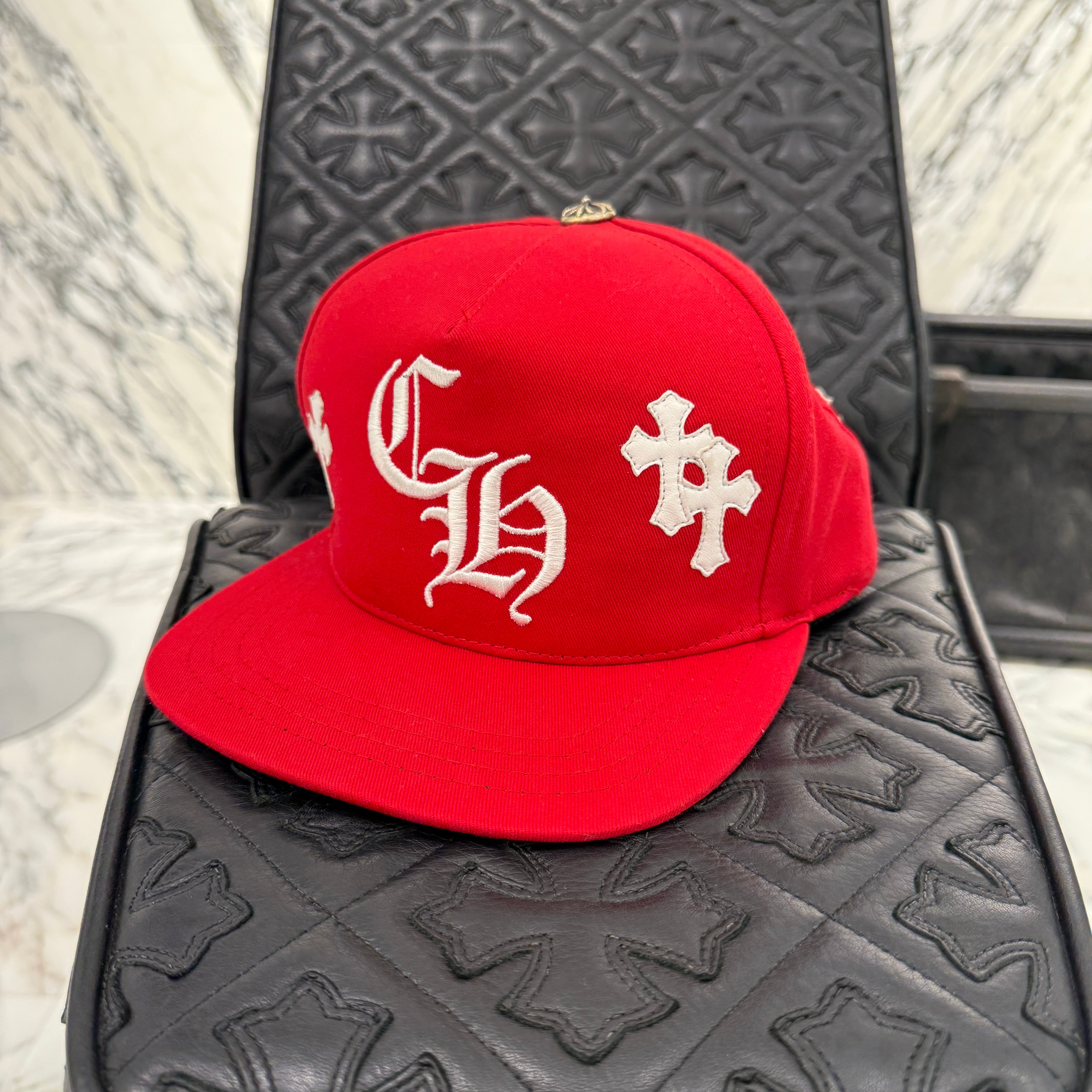 CHROME HEARTS Cemetery Cross Patch Trucker Cap Size ONE SIZE