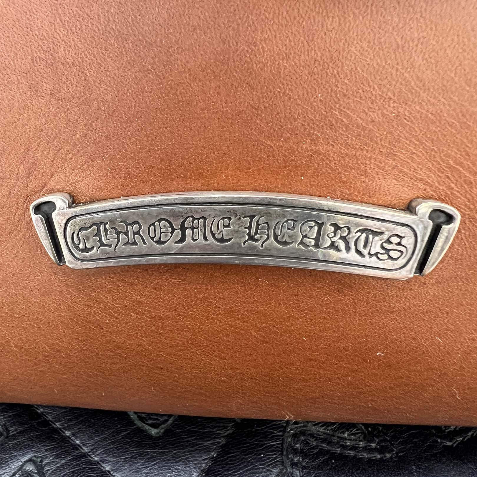 CHROME HEARTS Shandy Chain Handle Leather Tote Bag クロムハーツ シャンディチェーンハンドルレザートートバッグ