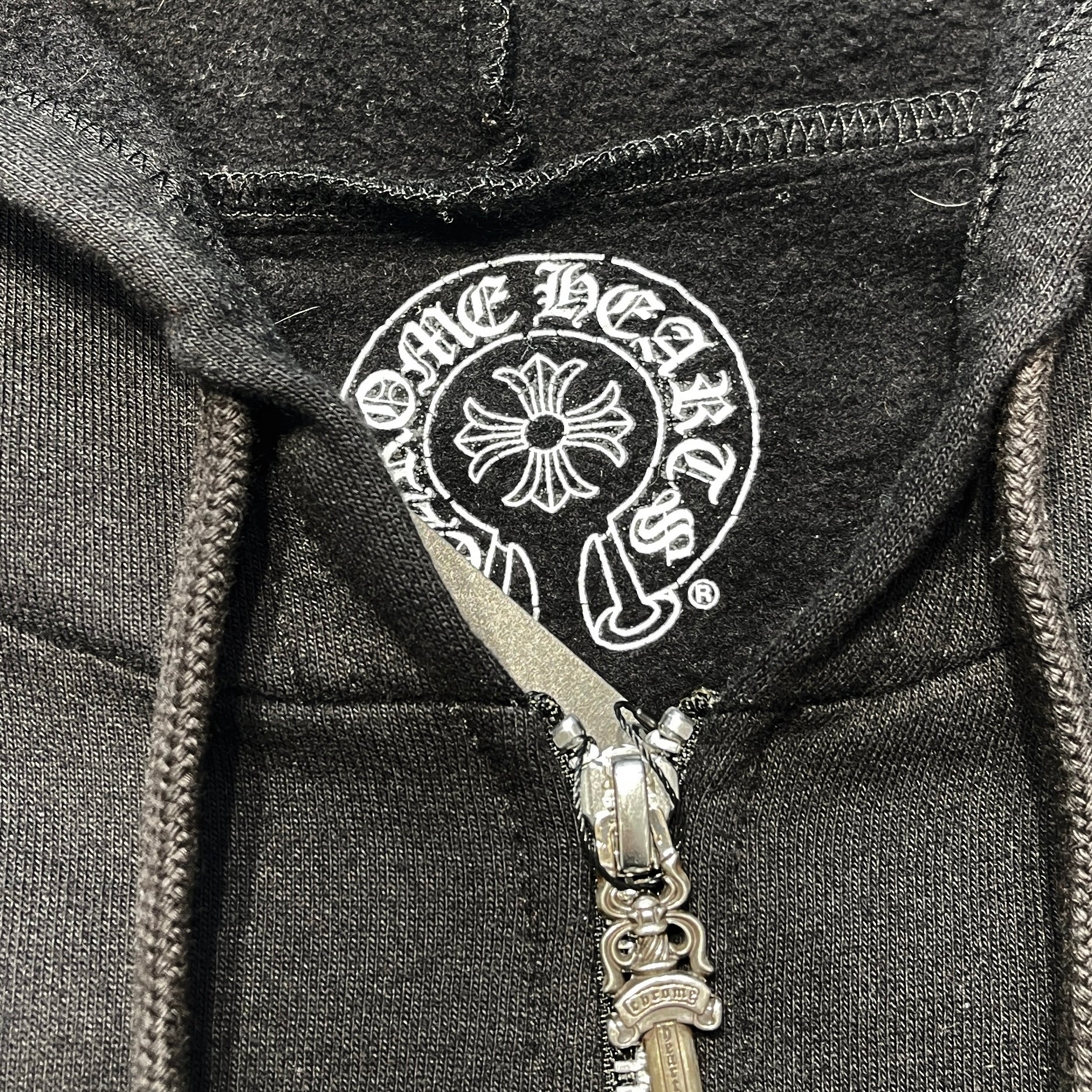 CHROME HEARTS × The Rolling Stones Lip & Tongue Horseshoe Zip Up Hoodie Size M クロムハ―ツ × ローリングストーンズ リップアンドタン ホースシュー ジップアップフーディー サイズM