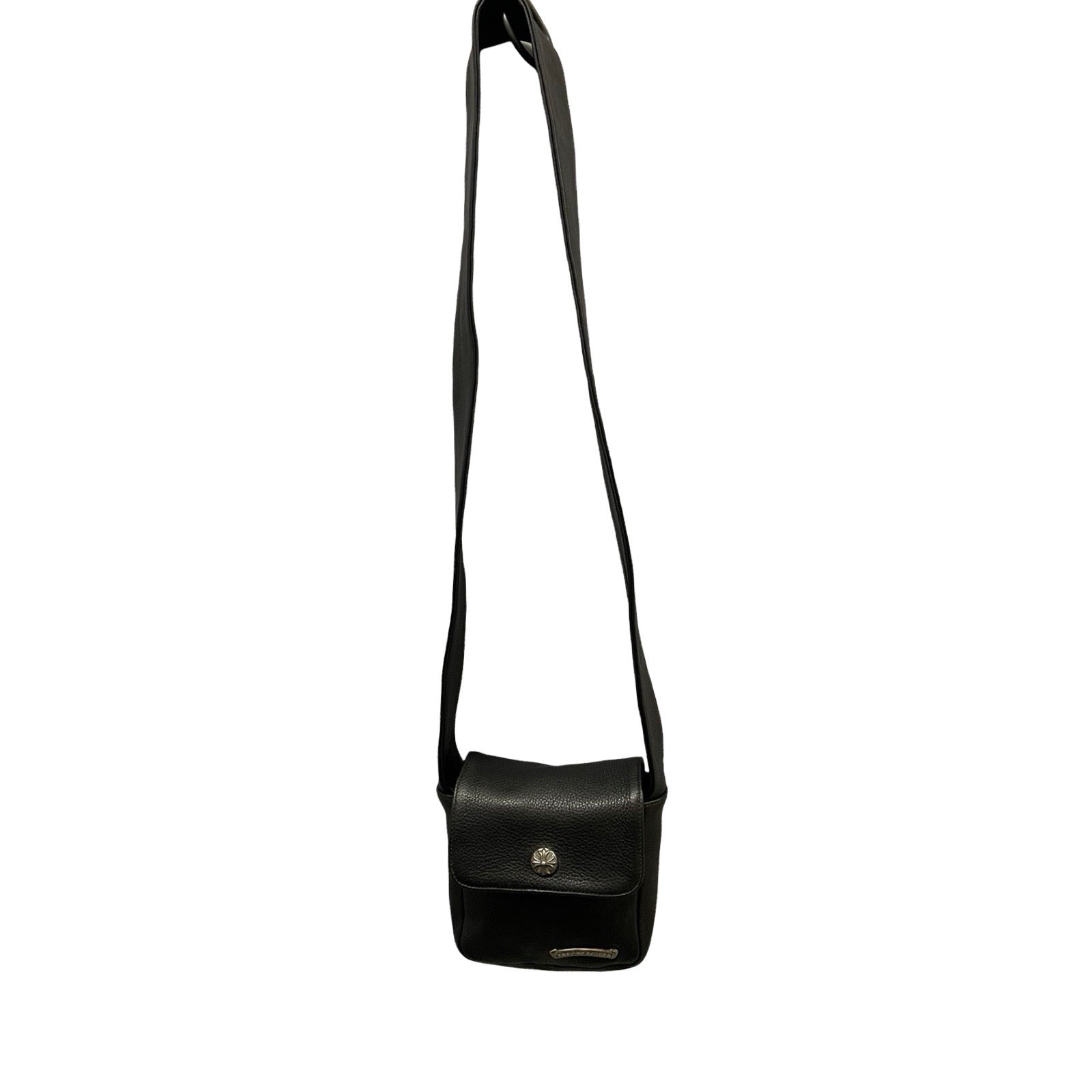 CHROME HEARTS HOT POT CH Plus Cross Ball Leather Shoulder Bag