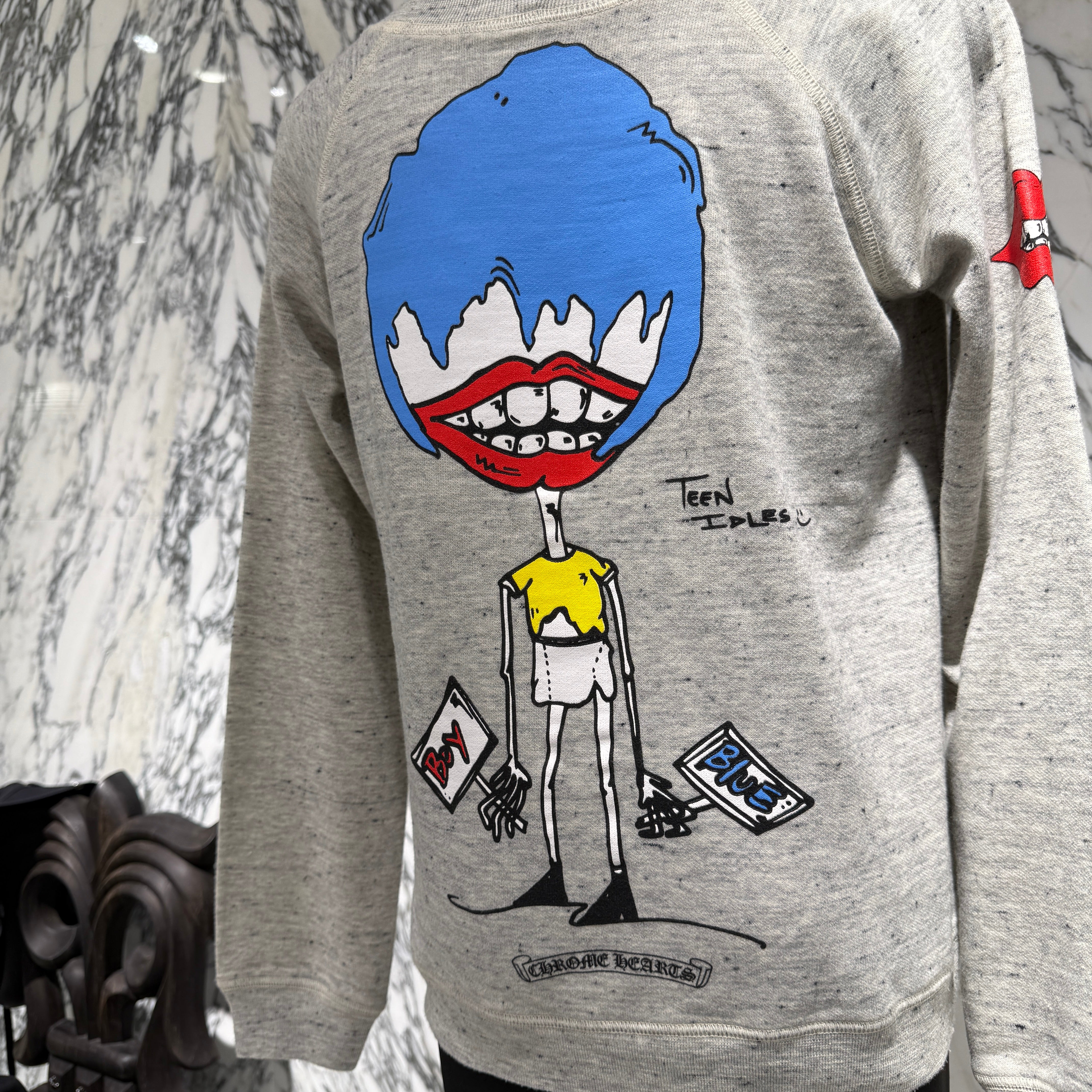 CHROME HEARTS × MATTY BOY PPO BOY BLUE Sweat Shirt Size XS