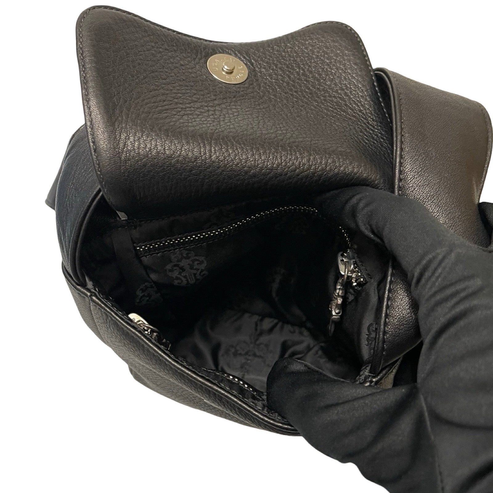 CHROME HEARTS HOT POT CH Plus Cross Ball Leather Shoulder Bag