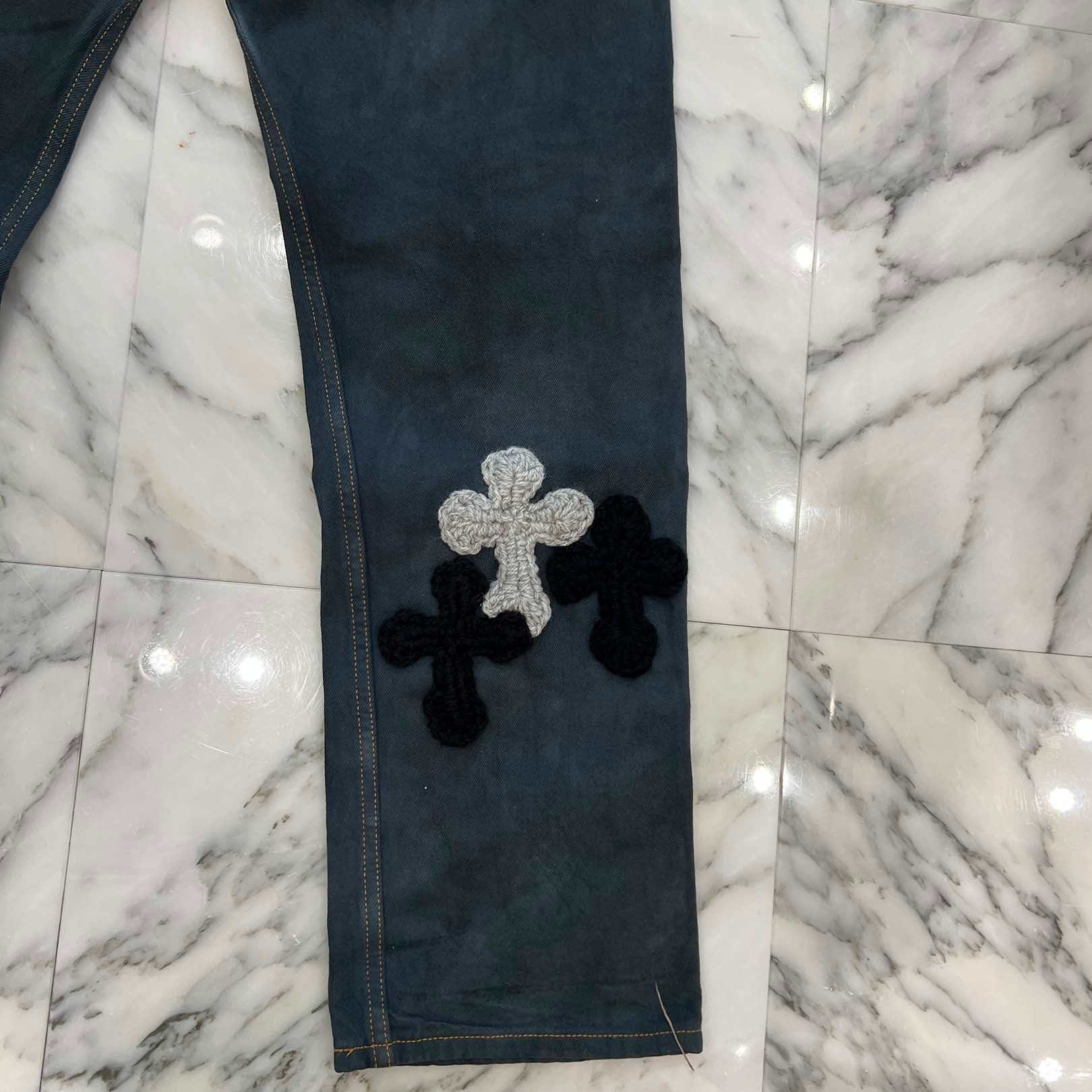 Y.A.R.N × Levi's 501 Body Knit Cross Denim Pants Size W34×L34 ヤーン×リーバイス 501 ボディ ニットクロス デニムパンツ サイズW34×L34