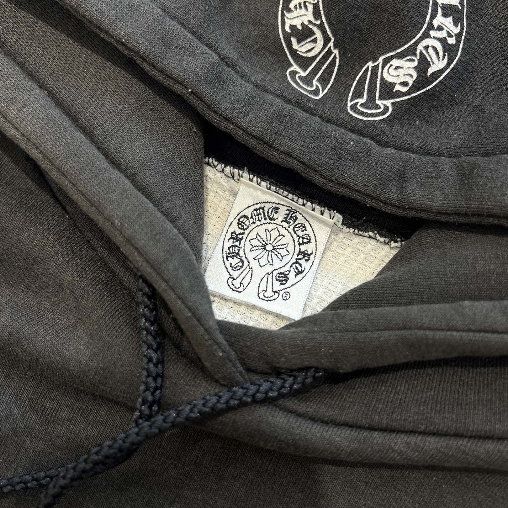 CHROME HEARTS Vine Dagger Logo Print Thermal Hoodie クロムハーツ ヴァインダガー ロゴプリント サーマルフーディー