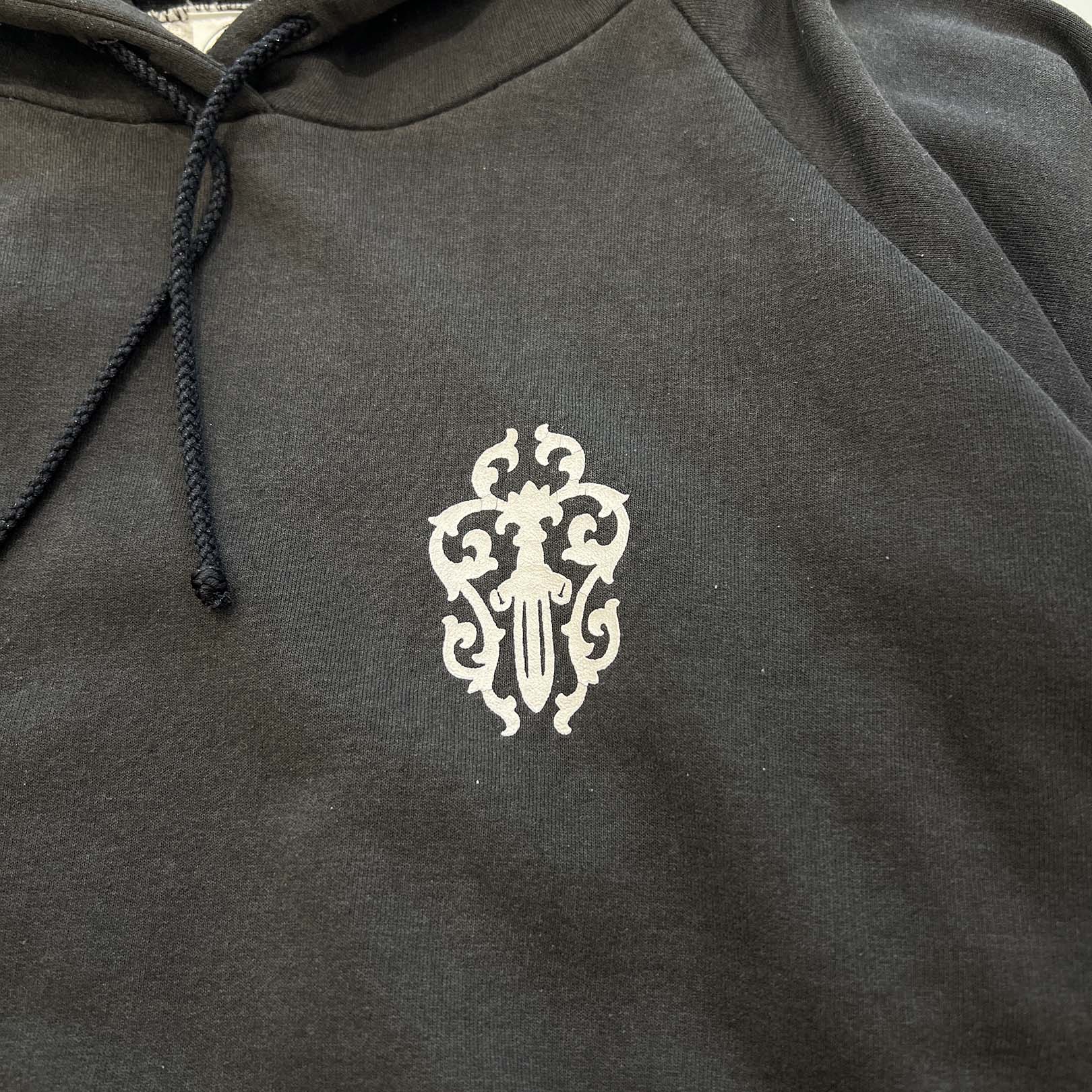 CHROME HEARTS Vine Dagger Logo Print Thermal Hoodie クロムハーツ ヴァインダガー ロゴプリント サーマルフーディー