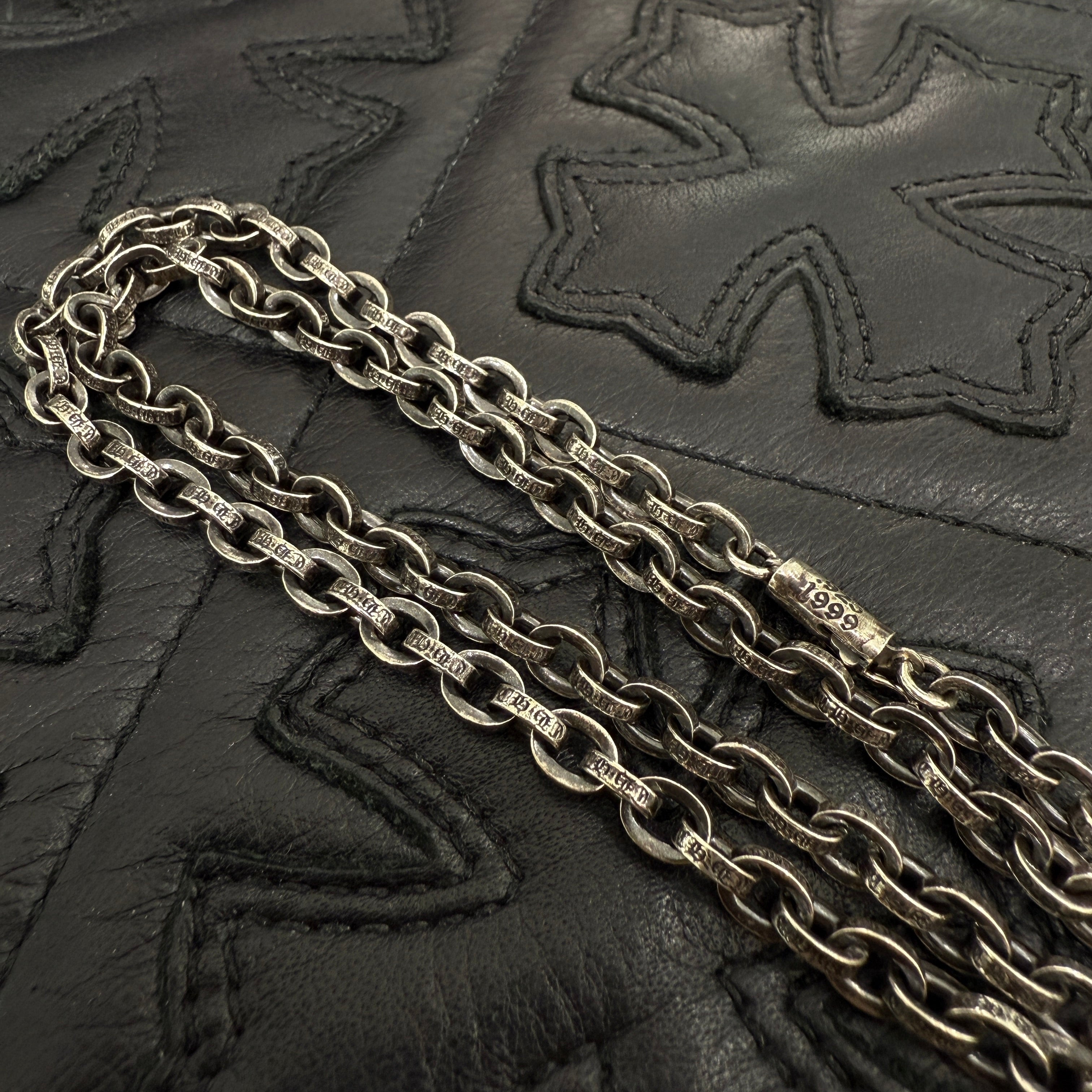 CHROME HEARTS Triple Cross Necklace Pendant Top & Paper Chain 30 Inch クロムハーツ トリプルクロス ネックレス ペンダントトップ&ペーパーチェーン 30インチ