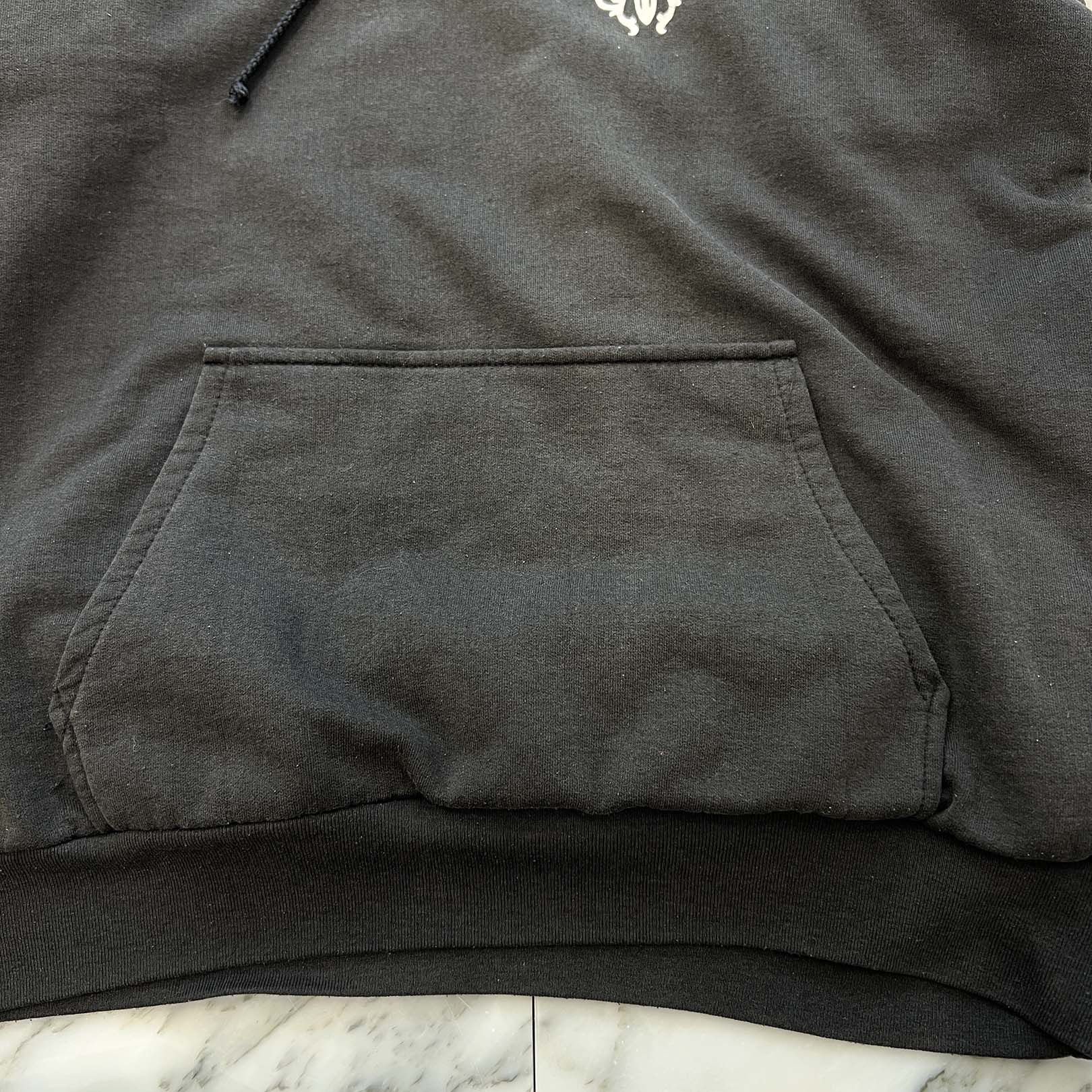 CHROME HEARTS Vine Dagger Logo Print Thermal Hoodie クロムハーツ ヴァインダガー ロゴプリント サーマルフーディー