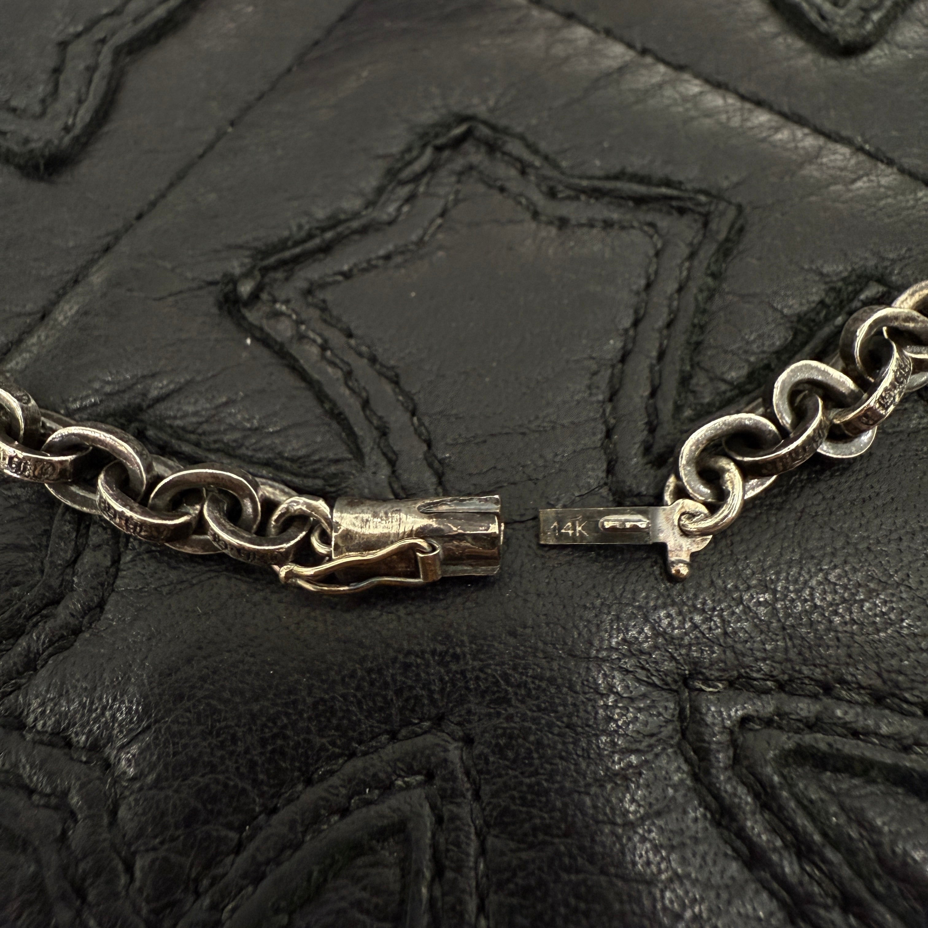 CHROME HEARTS Triple Cross Necklace Pendant Top & Paper Chain 30 Inch クロムハーツ トリプルクロス ネックレス ペンダントトップ&ペーパーチェーン 30インチ