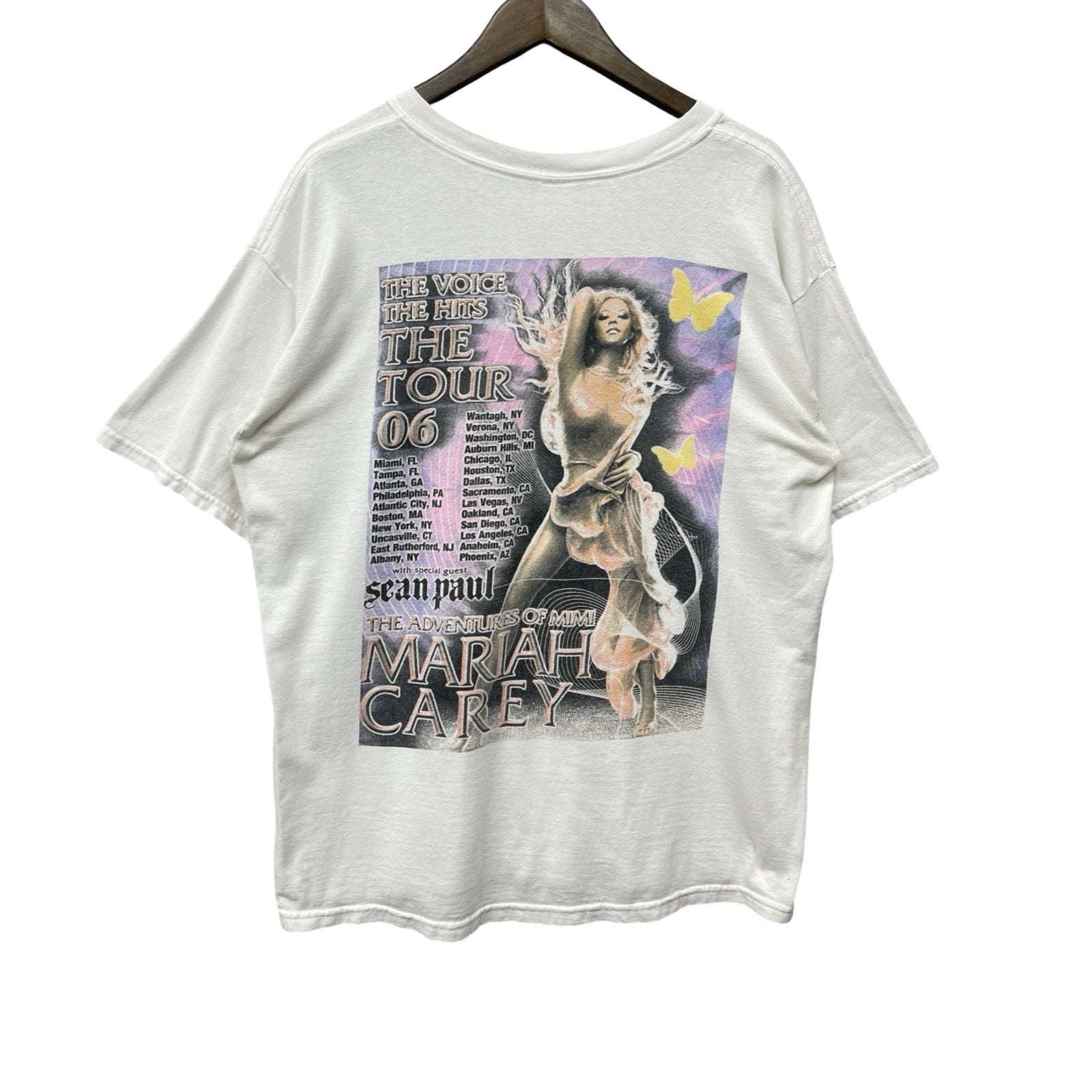 Vintage 00's Mariah Carey The Voice The Hits The Tour 2006 The Adventures Of Mimi S/S Tee Size L