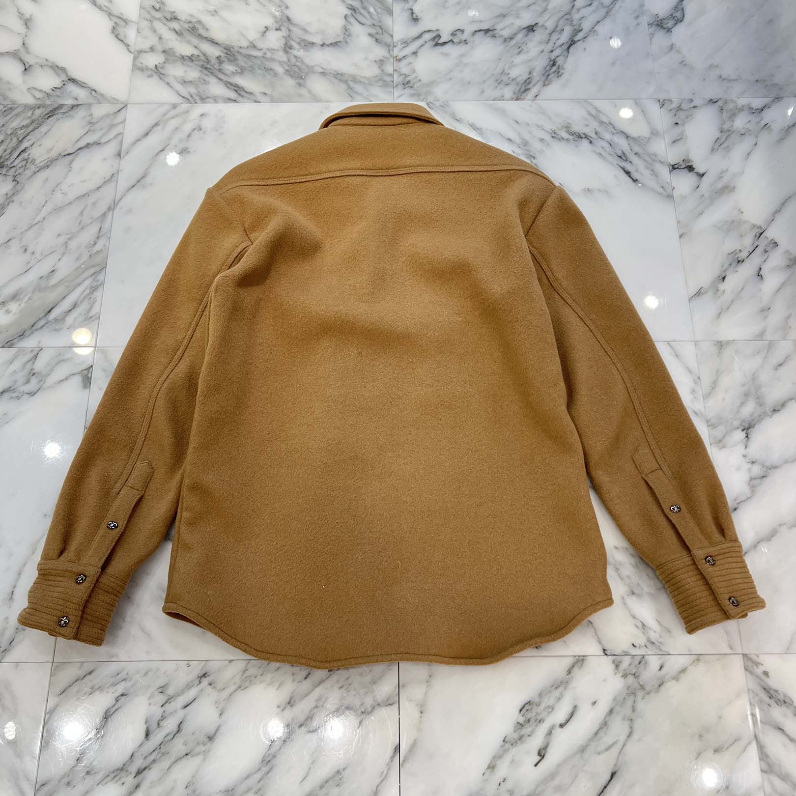 CHROME HEARTS Y NOT BS Flare Button Wool Shirt Jacket Size L クロムハーツ ワイノット BSフレアボタンウールシャツジャケット サイズL