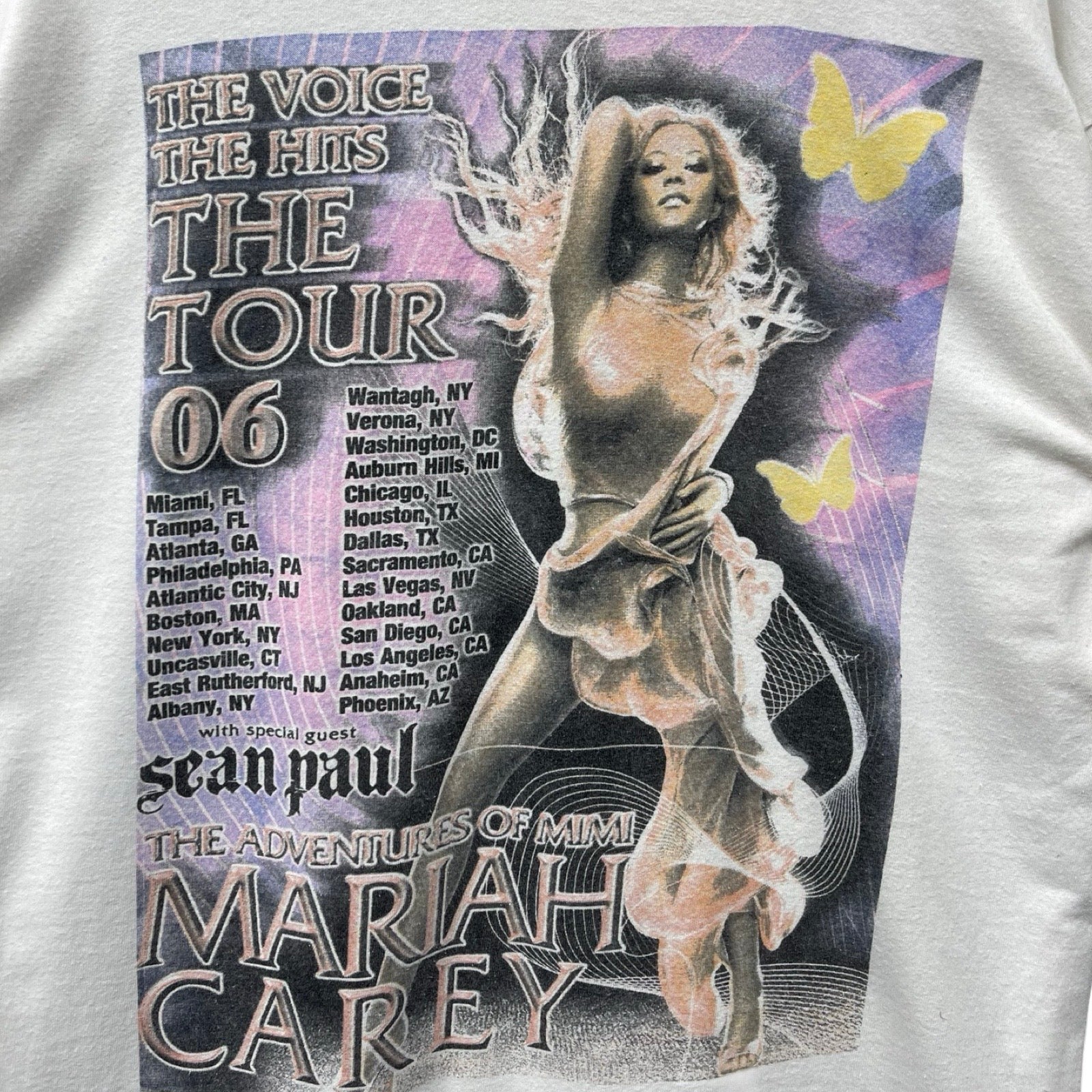 Vintage 00's Mariah Carey The Voice The Hits The Tour 2006 The Adventures Of Mimi S/S Tee Size L