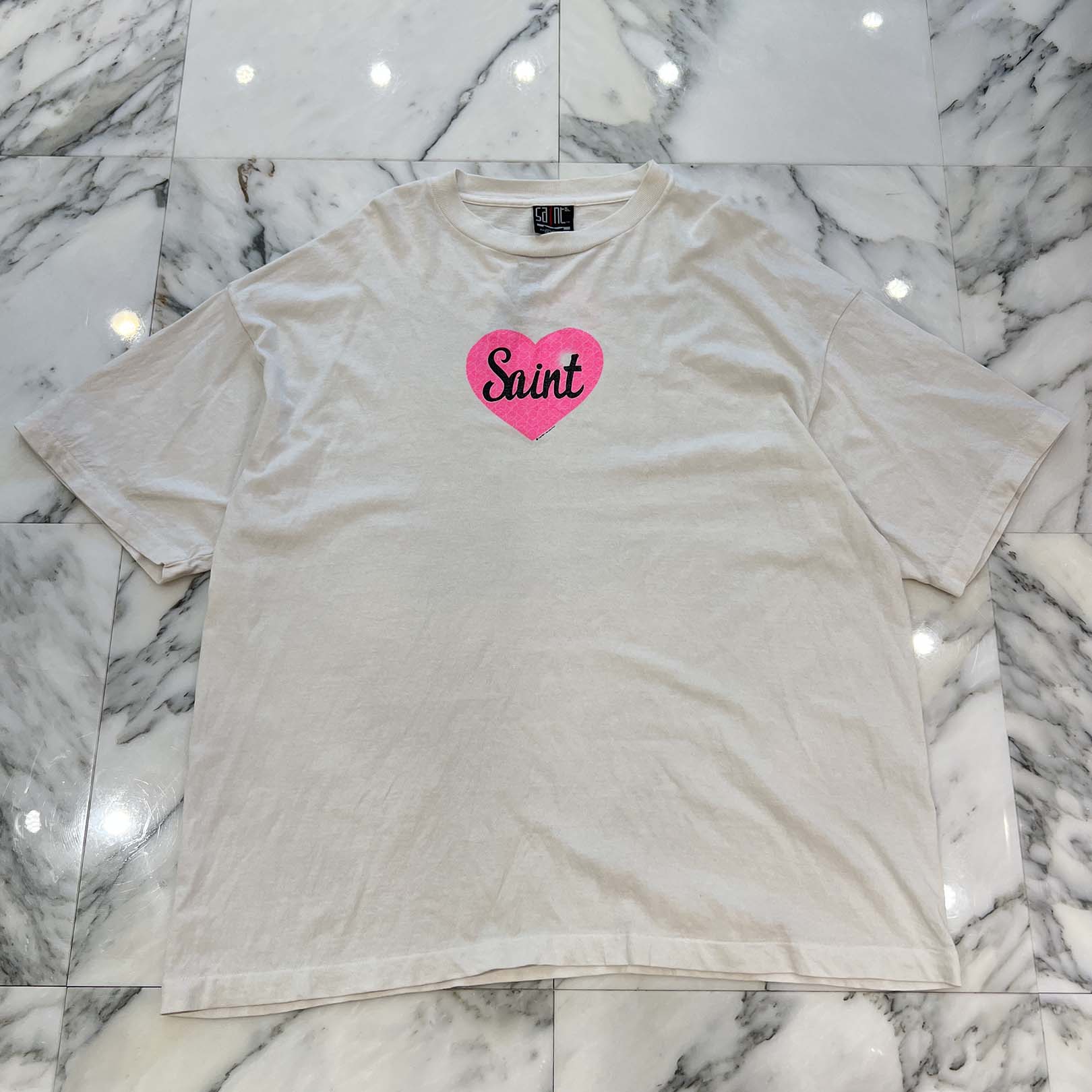 SAINT Mxxxxxx 2025SS Heart Saint Print Tee SM-HR1-0000-019 Size XXL セントマイケル ハートセイントプリントTシャツ サイズXXL