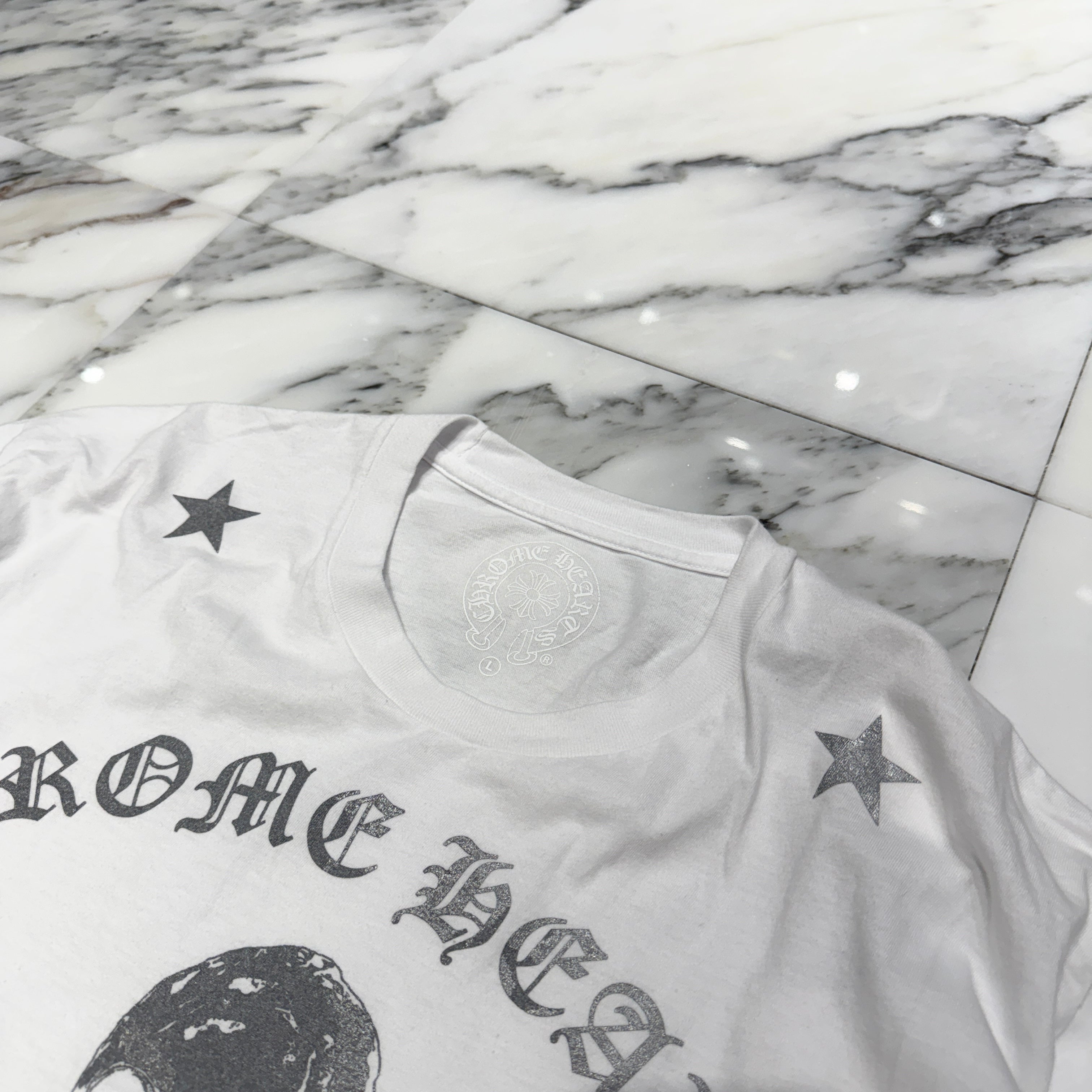 CHROME HEARTS Silver FOTI Harris Tee Size L クロムハーツ シルバー フォティ ハリス Tシャツ サイズL