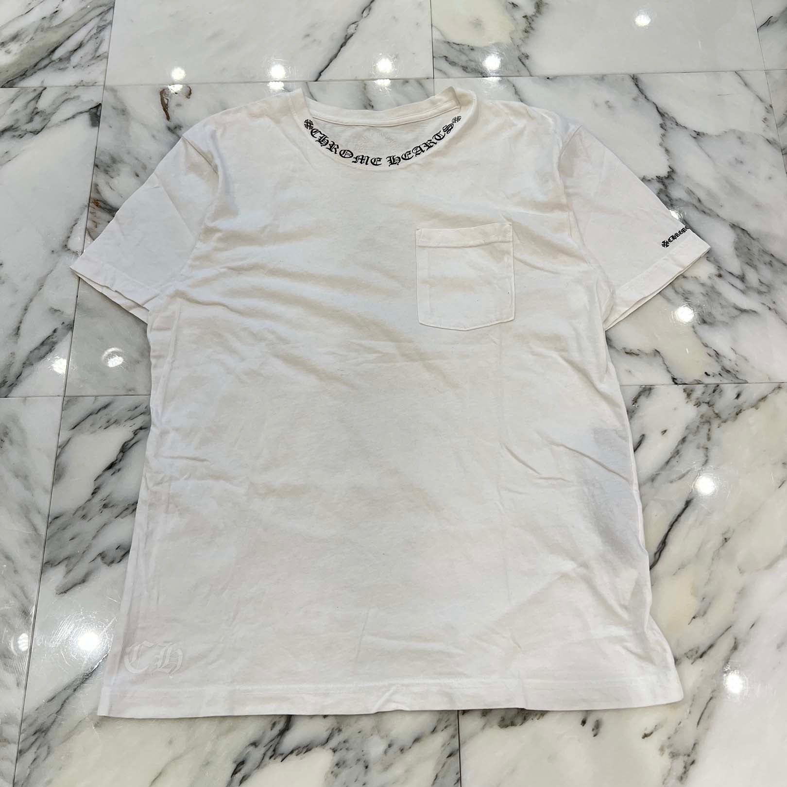 CHROME HEARTS Neck Logo Tee Size L クロムハーツ ネックロゴ Tシャツ サイズL