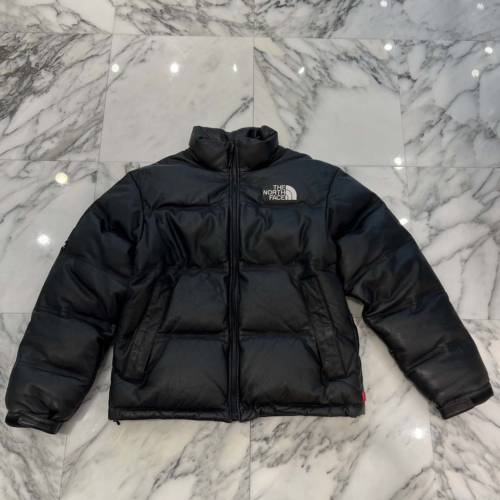 Supreme×THE NORTH FACE 2017AW Leather Nuptse Down Jacket ND917021 Size M シュプリーム×ノースフェイス レザーヌプシダウンジャケット サイズM