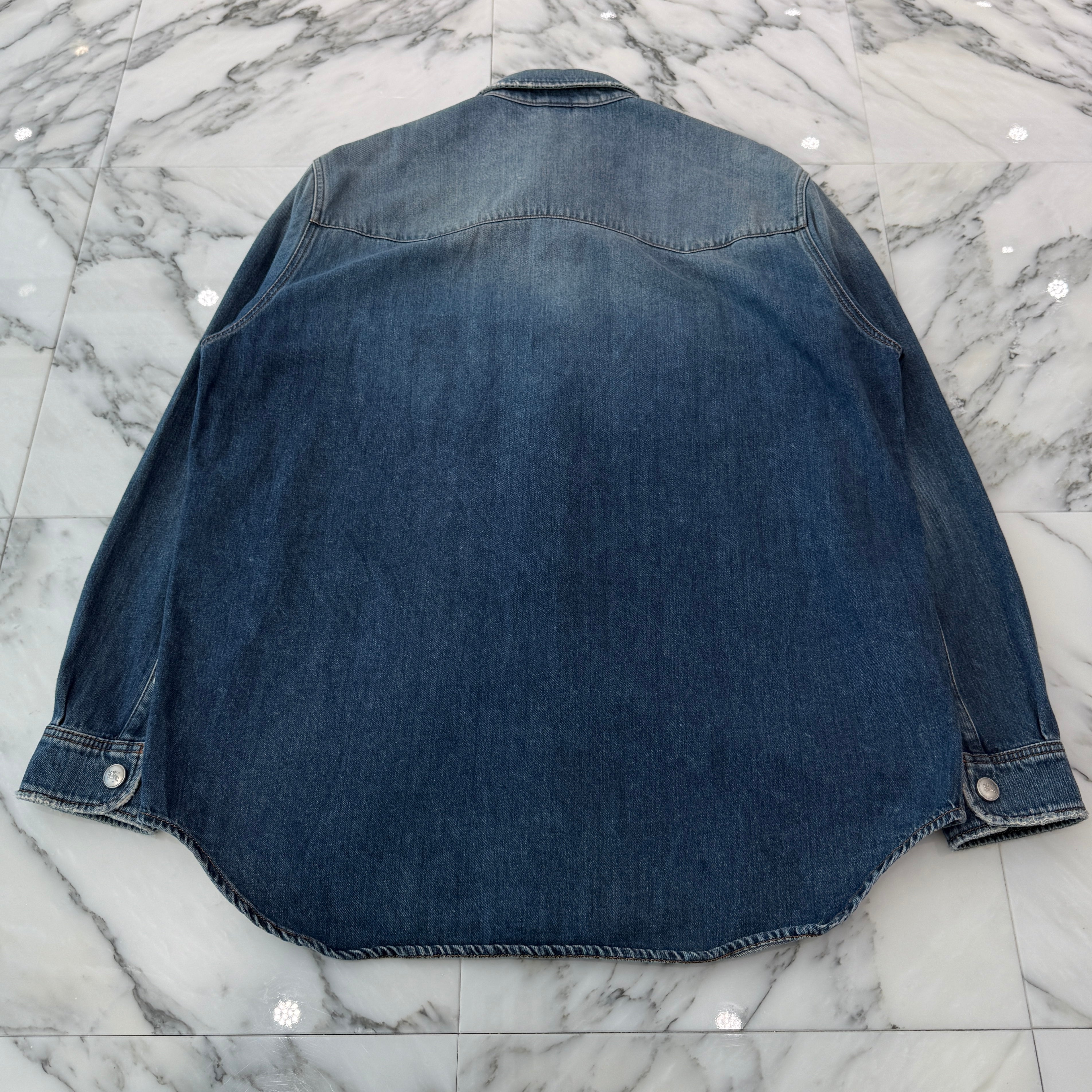 BURBERRY 2023AW Denim Shirt 8071542 B6282 Size L バーバリー