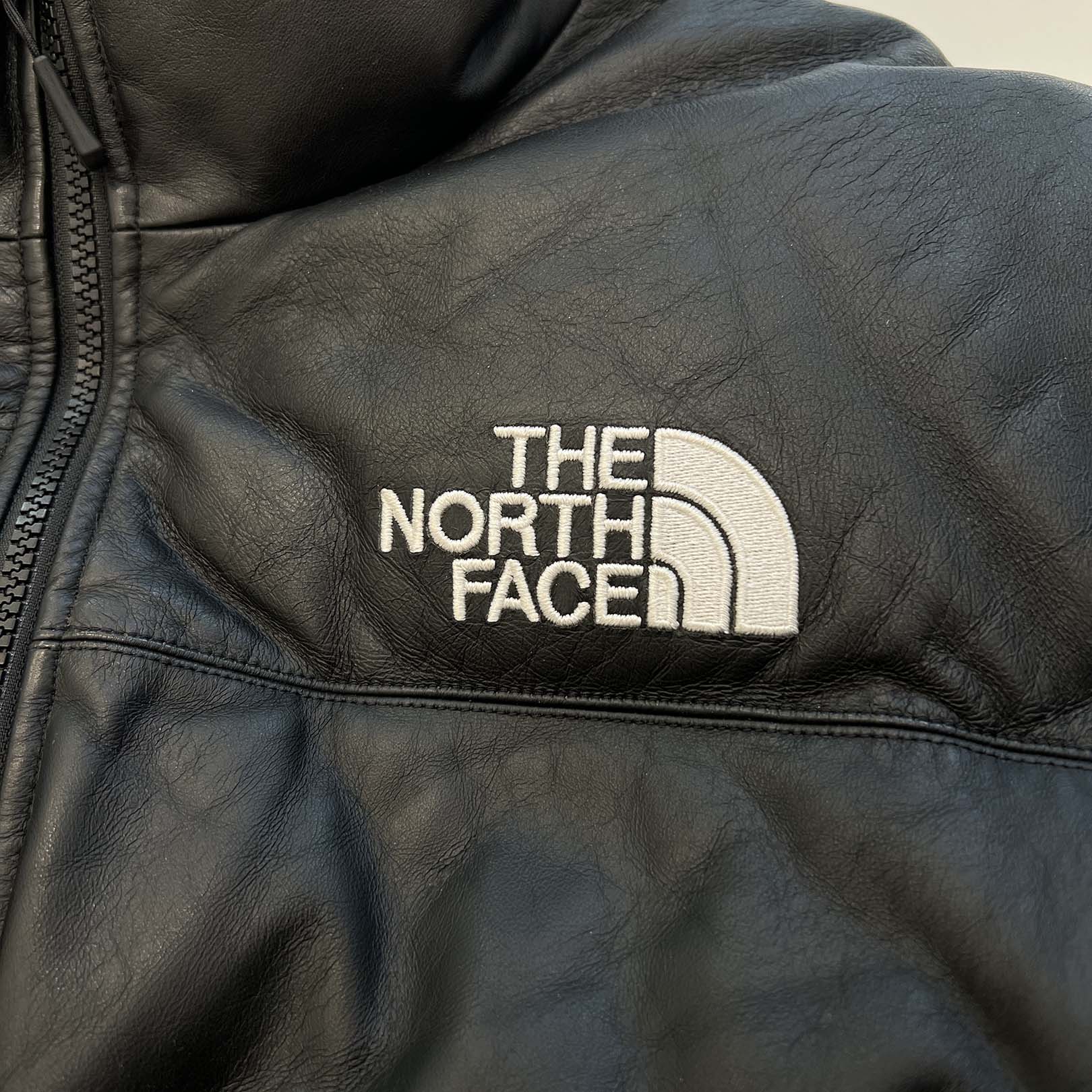 Supreme×THE NORTH FACE 2017AW Leather Nuptse Down Jacket ND917021 Size M シュプリーム×ノースフェイス レザーヌプシダウンジャケット サイズM