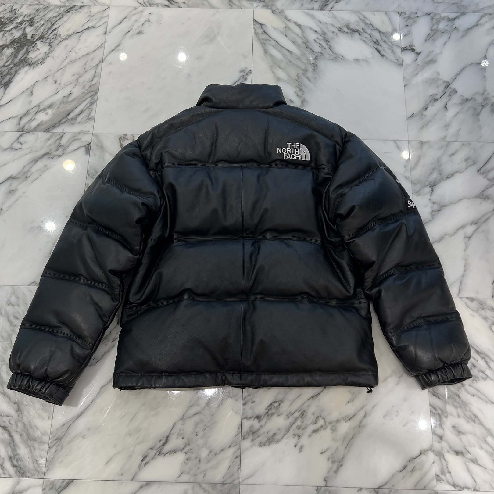 Supreme×THE NORTH FACE 2017AW Leather Nuptse Down Jacket ND917021 Size M シュプリーム×ノースフェイス レザーヌプシダウンジャケット サイズM