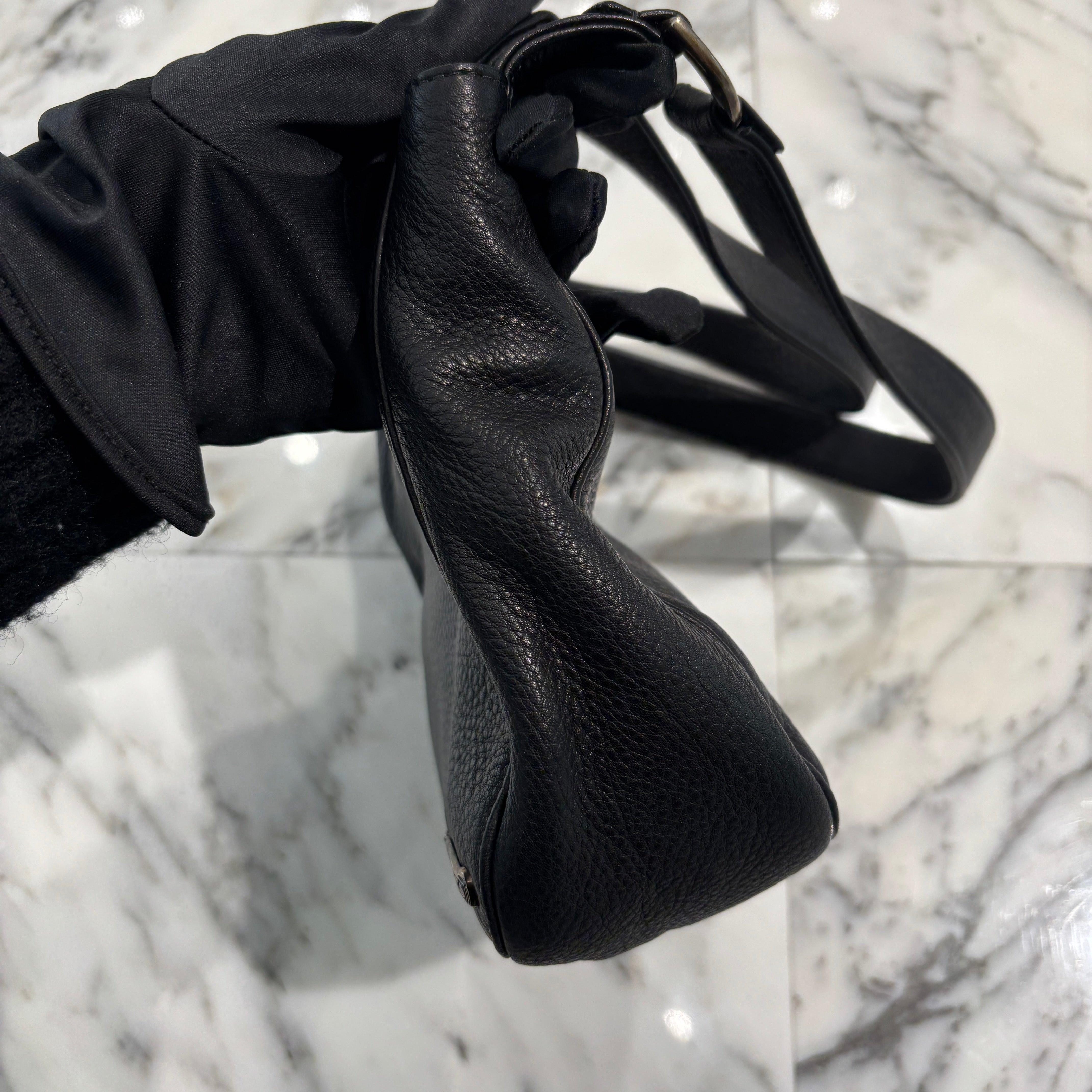 CHROME HEARTS Scroll Leather Hand Bag クロムハーツ スクロール レザー ハンドバッグ 肩掛けバッグ