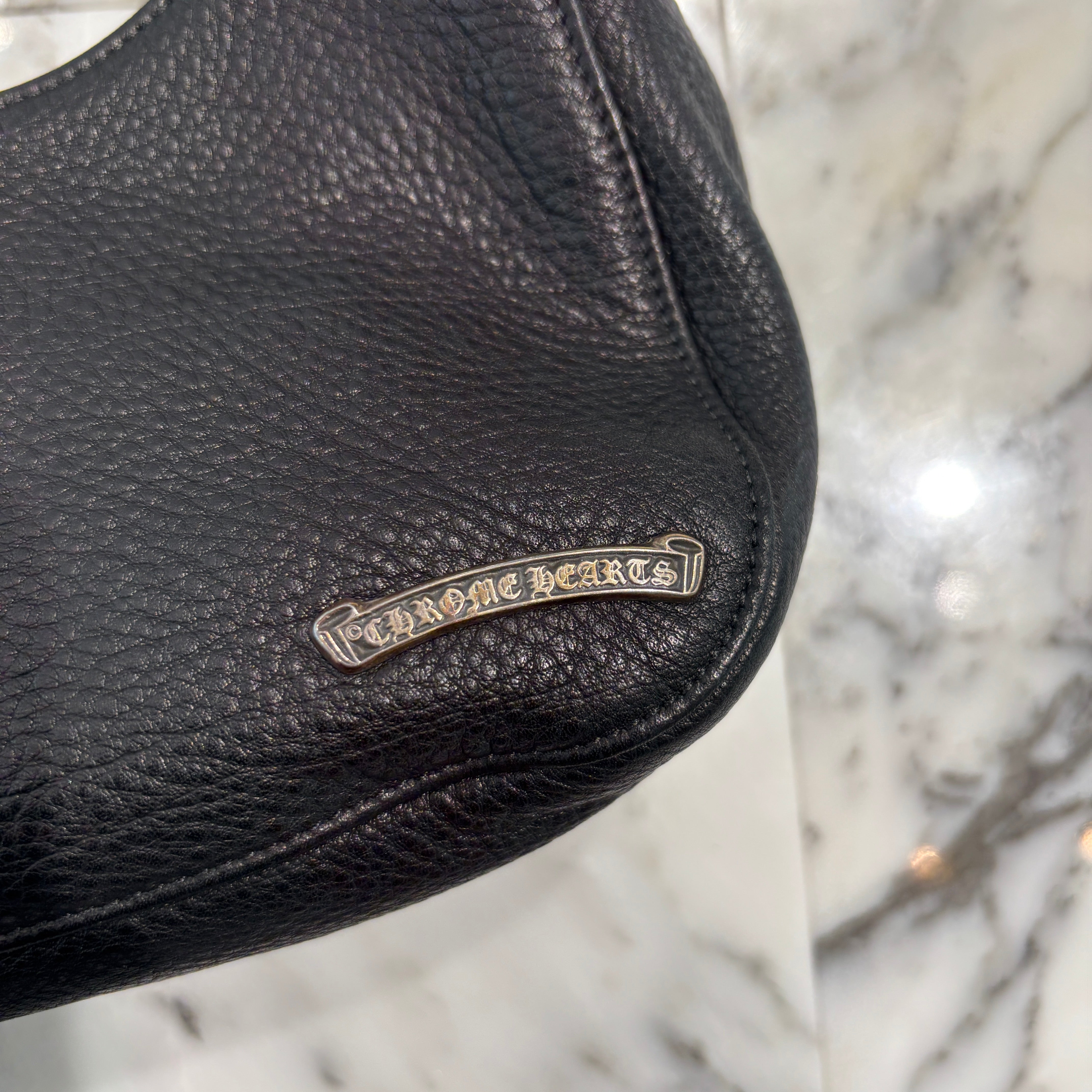 CHROME HEARTS Scroll Leather Hand Bag クロムハーツ スクロール レザー ハンドバッグ 肩掛けバッグ