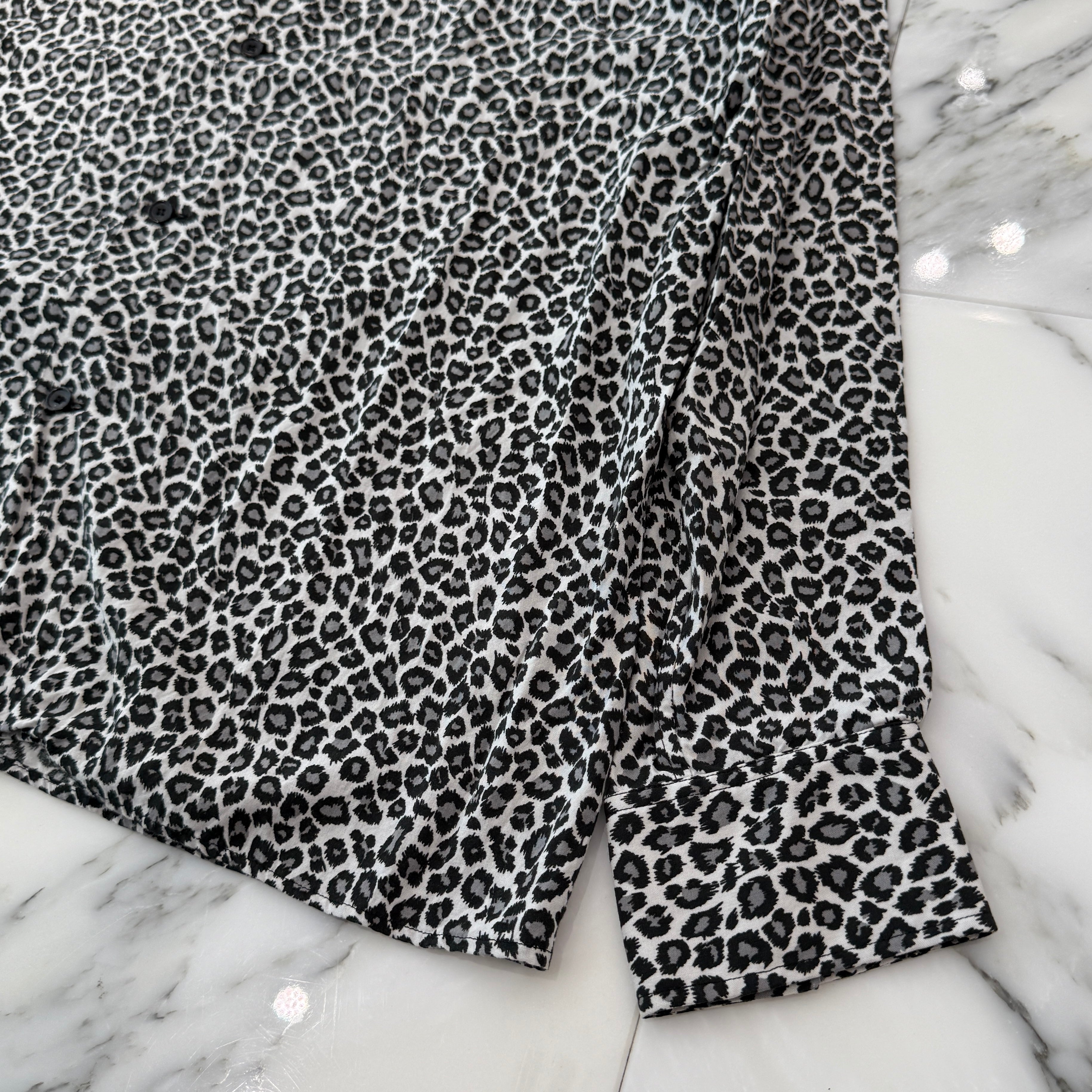 CELINE 2020SS Leopard Hawaiian Loose Shirt 2C268900H Size 40 セリーヌ レオパード ハワイアン ルーズシャツ サイズ40