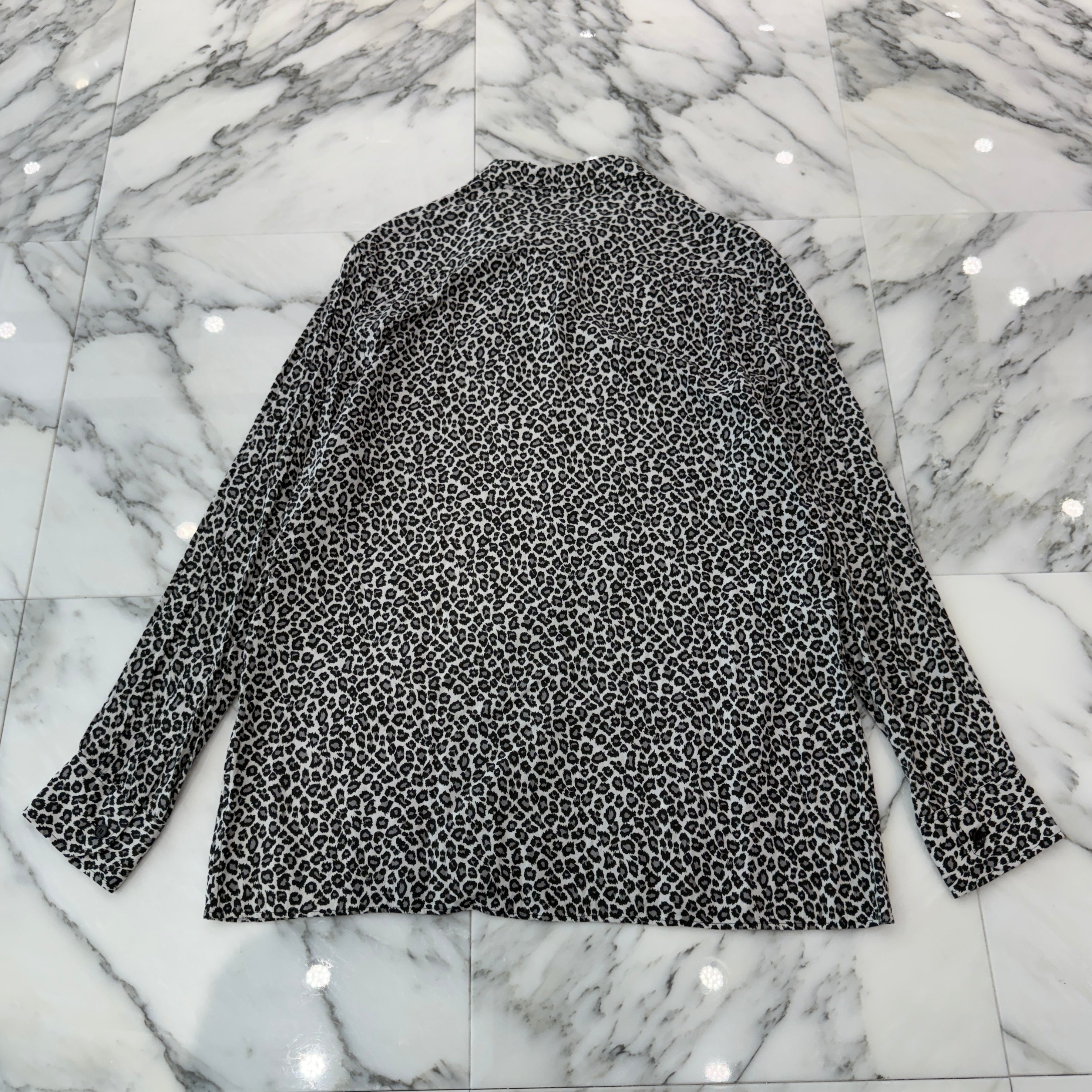 CELINE 2020SS Leopard Hawaiian Loose Shirt 2C268900H Size 40