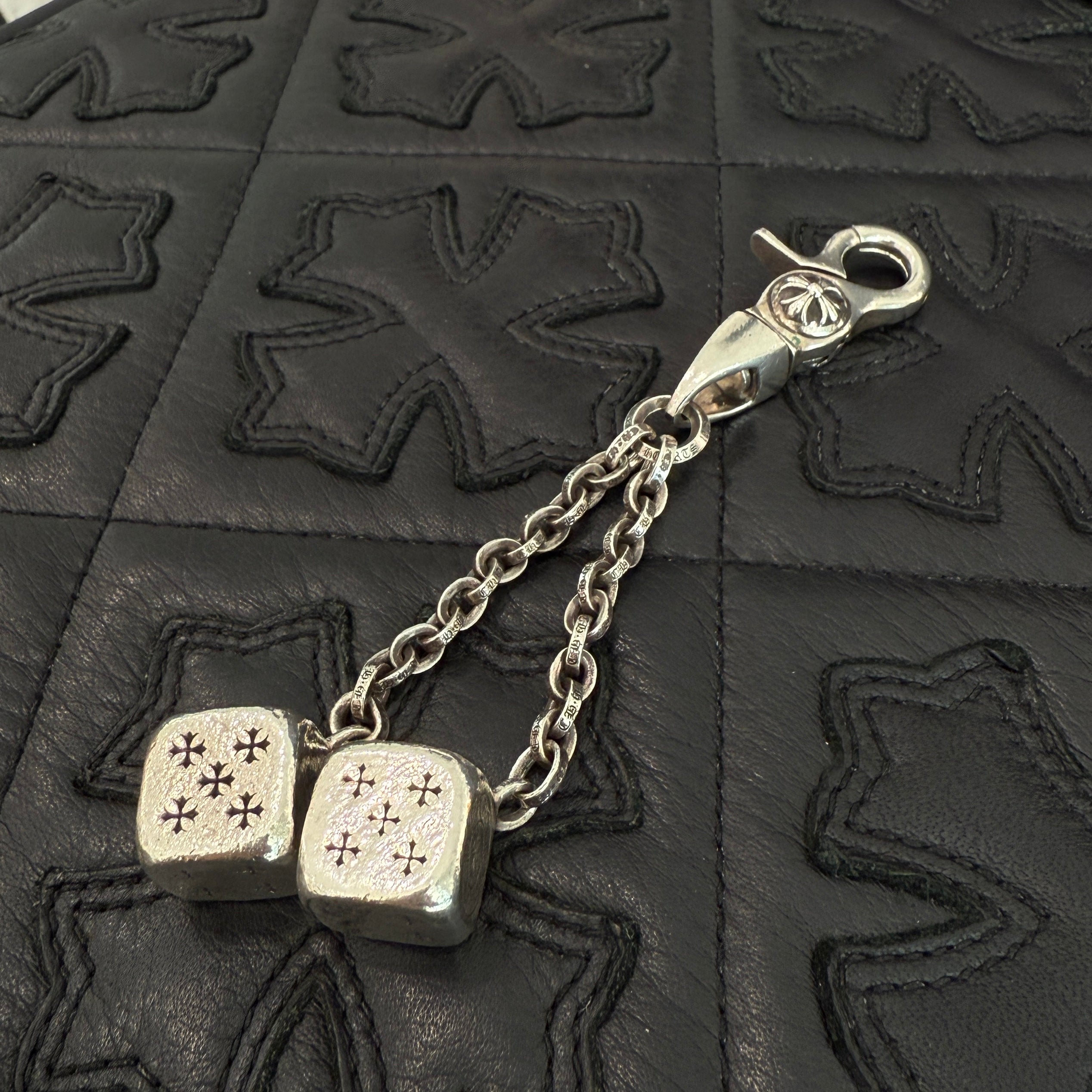 CHROME HEARTS Double Dice Key Chain クロムハーツ ダブルダイス キーチェーン