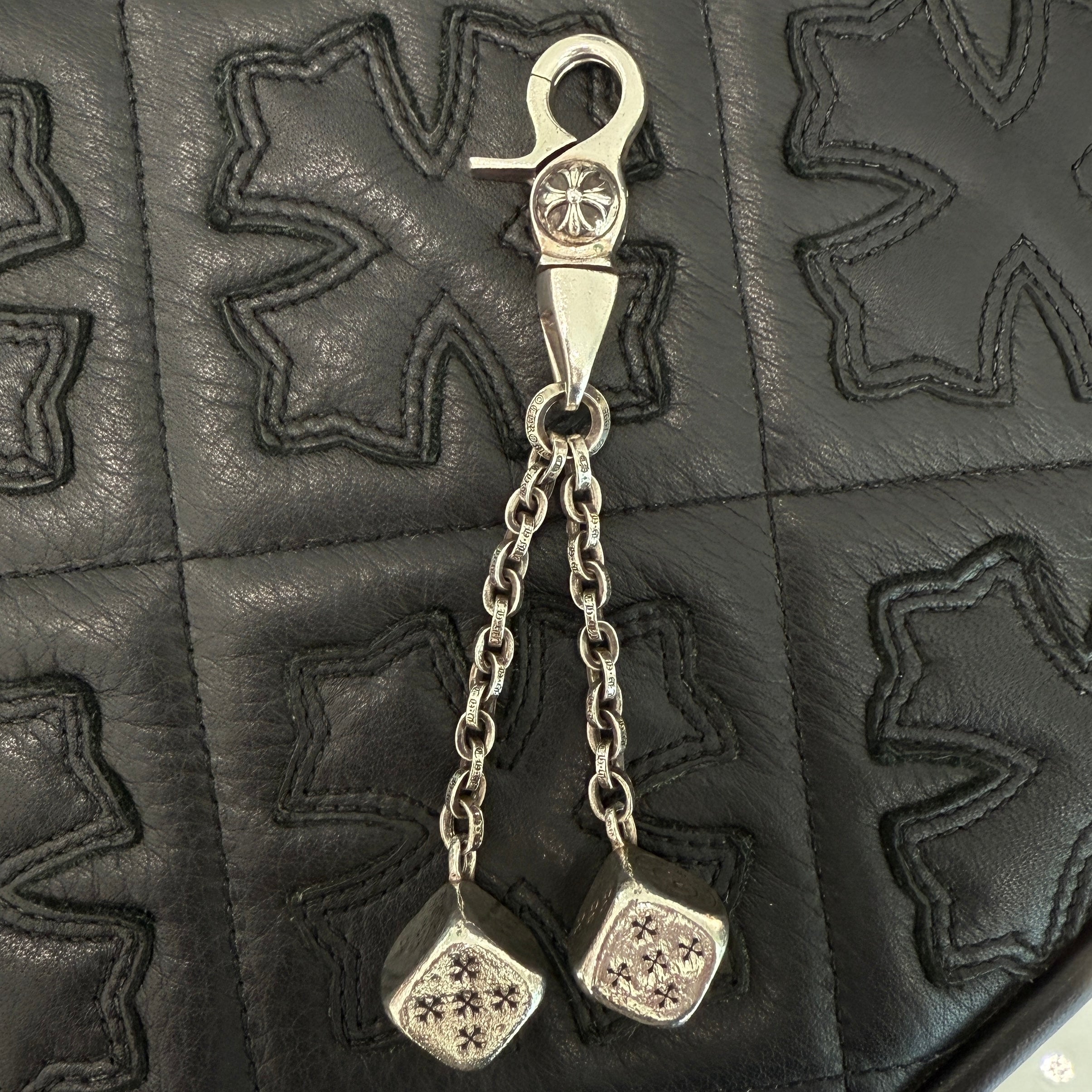 CHROME HEARTS Double Dice Key Chain クロムハーツ ダブルダイス キーチェーン