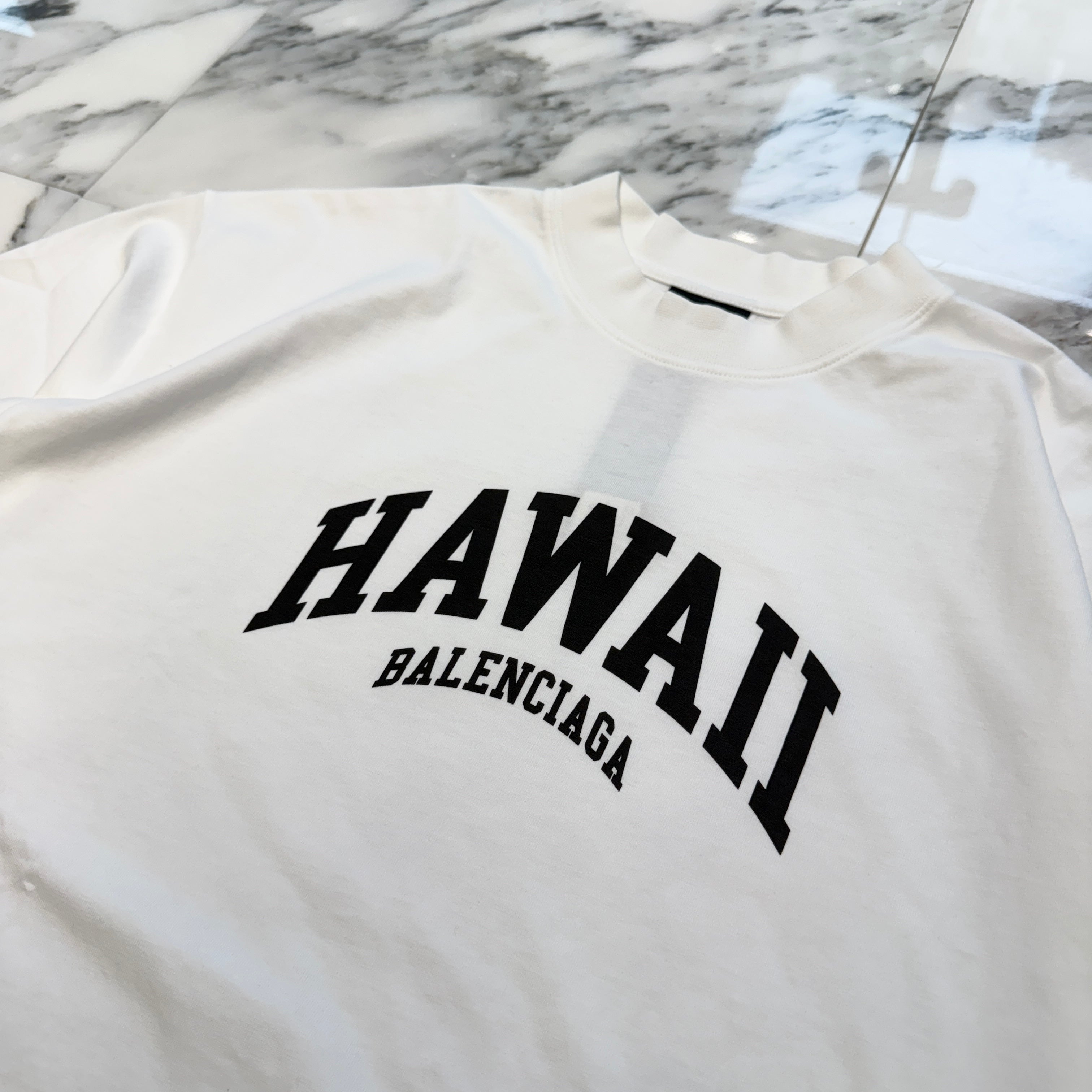 BALENCIAGA 2024SS HAWAII Medium Fit T-Shirt 764235 TPVC1 9040 Size