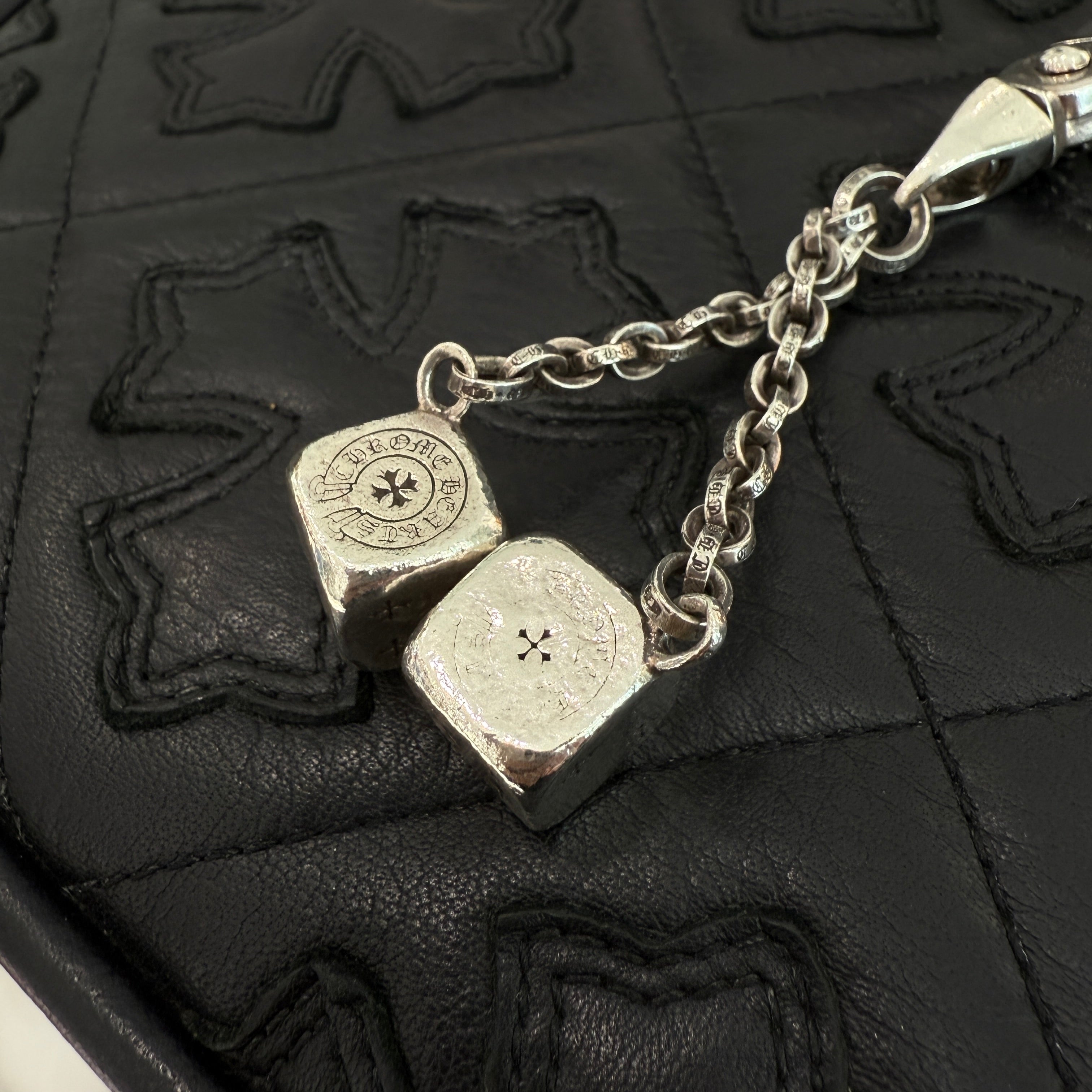 CHROME HEARTS Double Dice Key Chain クロムハーツ ダブルダイス キーチェーン