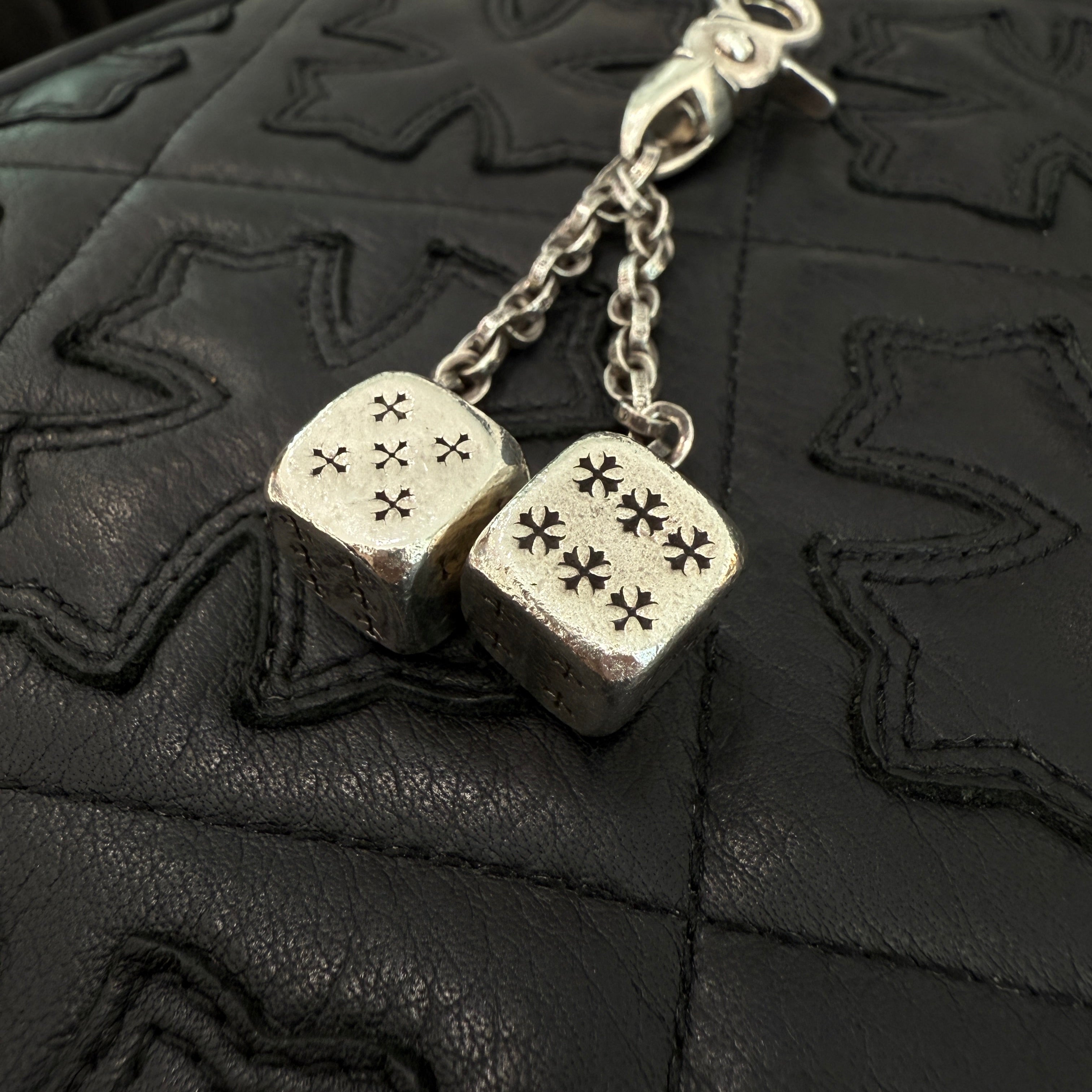 CHROME HEARTS Double Dice Key Chain クロムハーツ ダブルダイス キーチェーン