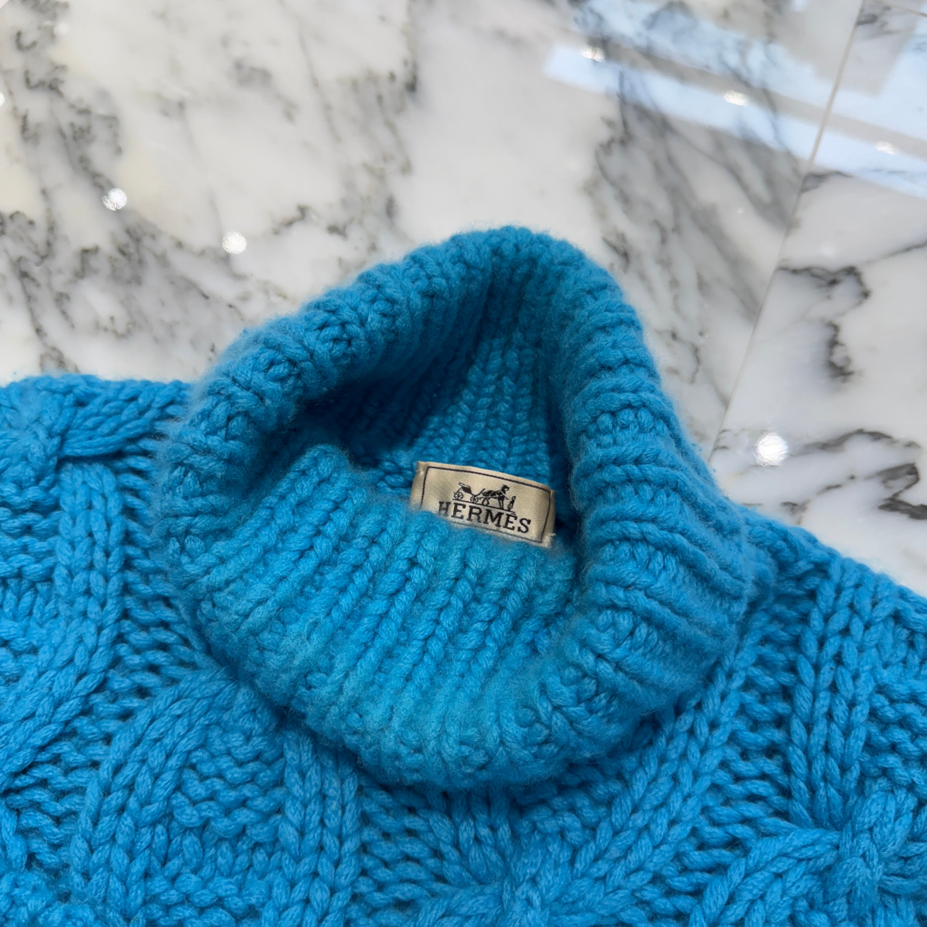 HERMES Chaine d'Ancre Motif Cashmere Knit Sweater Size M エルメス