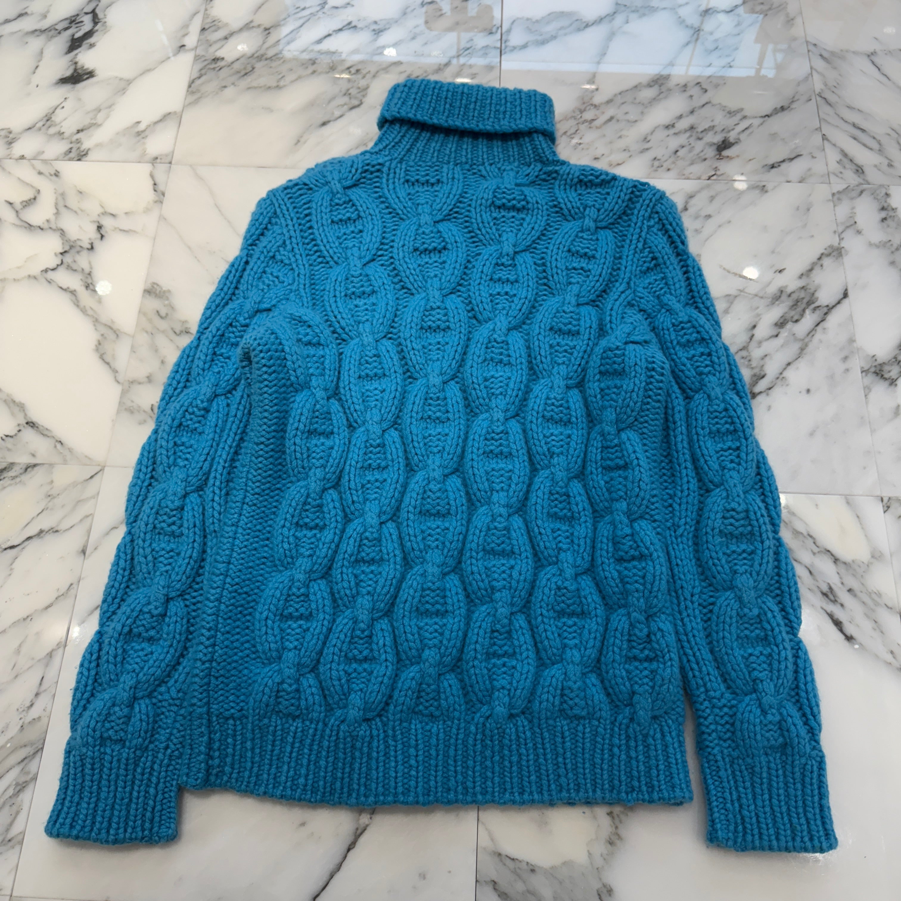 HERMES シェーヌダンクルニットトップス HERMES Chaine d'Ancre Motif Cashmere Knit Sweater Size M エルメス
