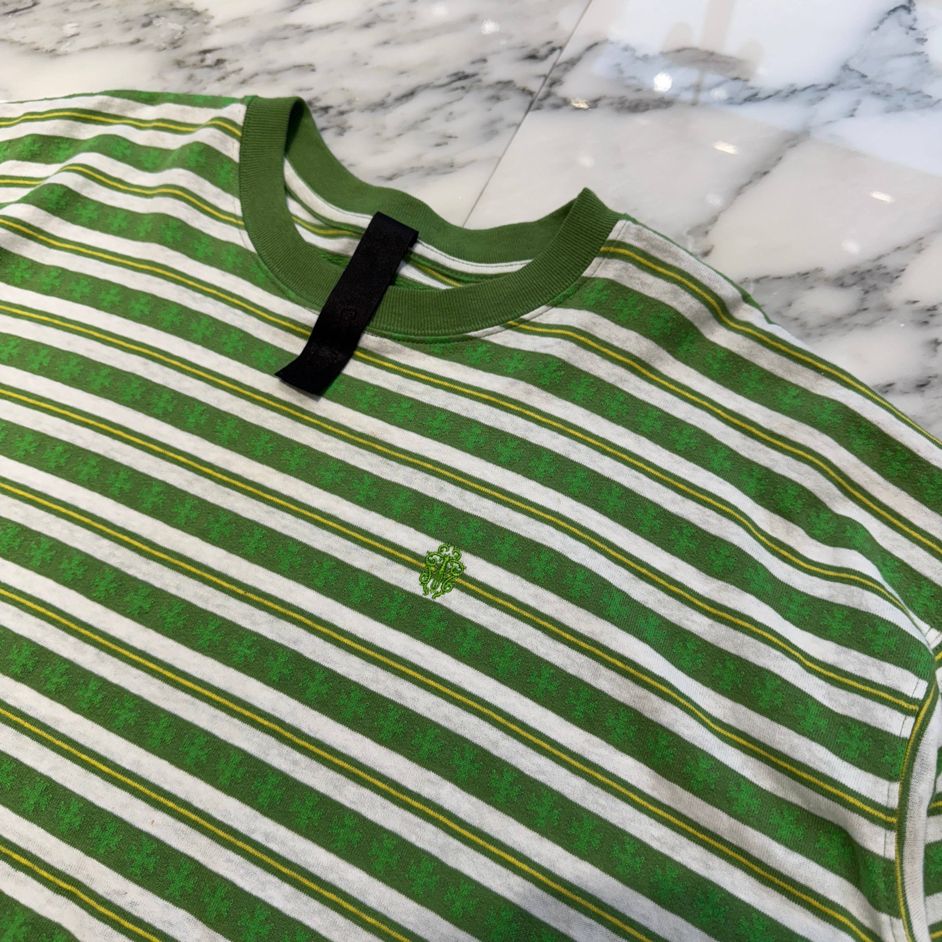 CHROME HEARTS Y NOT Vine Dagger Embroidery Polo Tee Size L クロムハーツ ワイノット ヴァインダガー 刺繍 ポロ Tシャツ サイズL