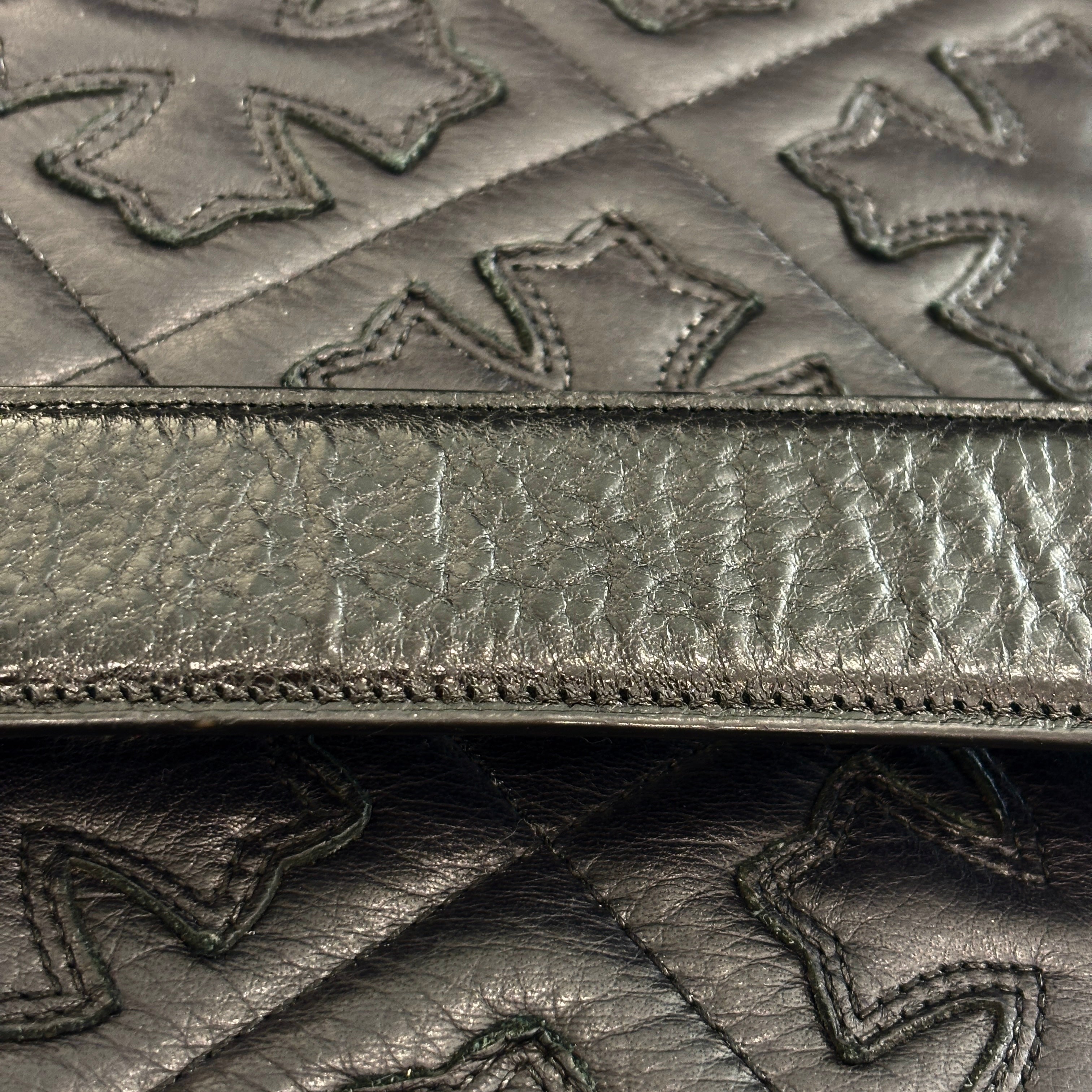 CHROME HEARTS Bronze Gunslinger Leather Belt Size 34 クロムハーツ ブロンズ ガンスリンガー レザーベルト サイズ34